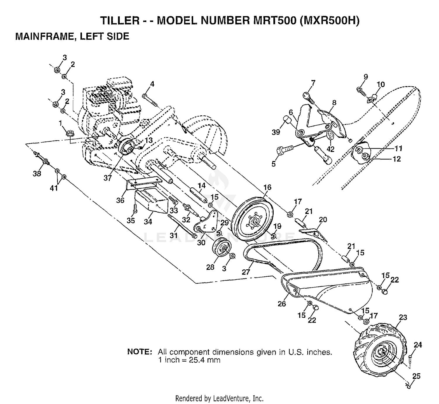 TILLER MAINFRAME LEFT SIDE