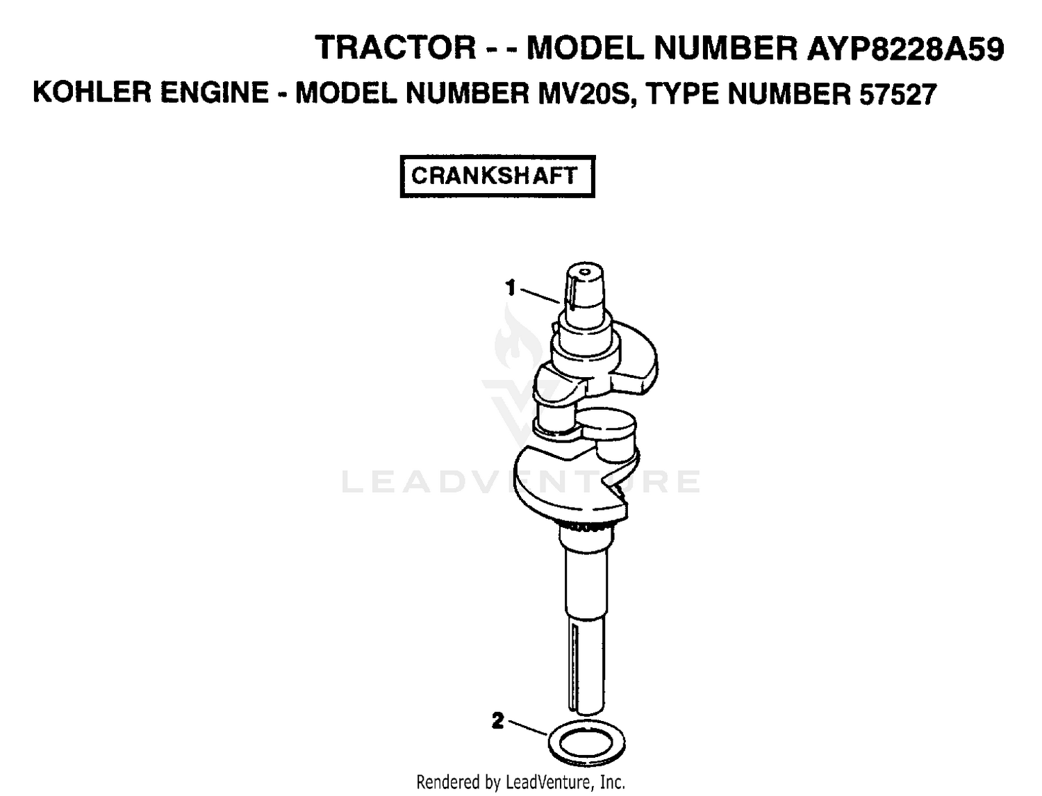 KOHLER ENGINE - CRANKSHAFT