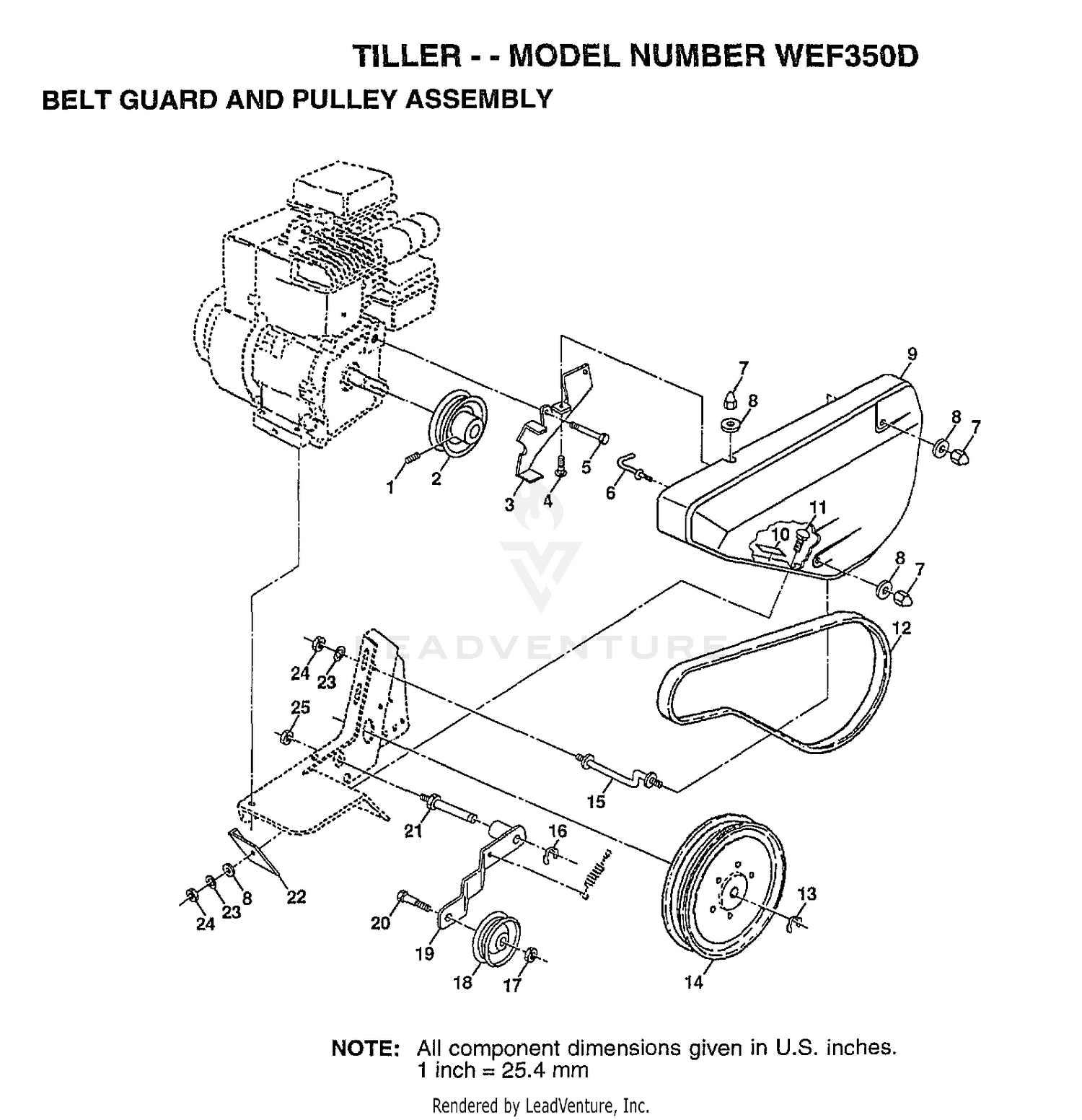 BELT GUARD AND PULLEY
