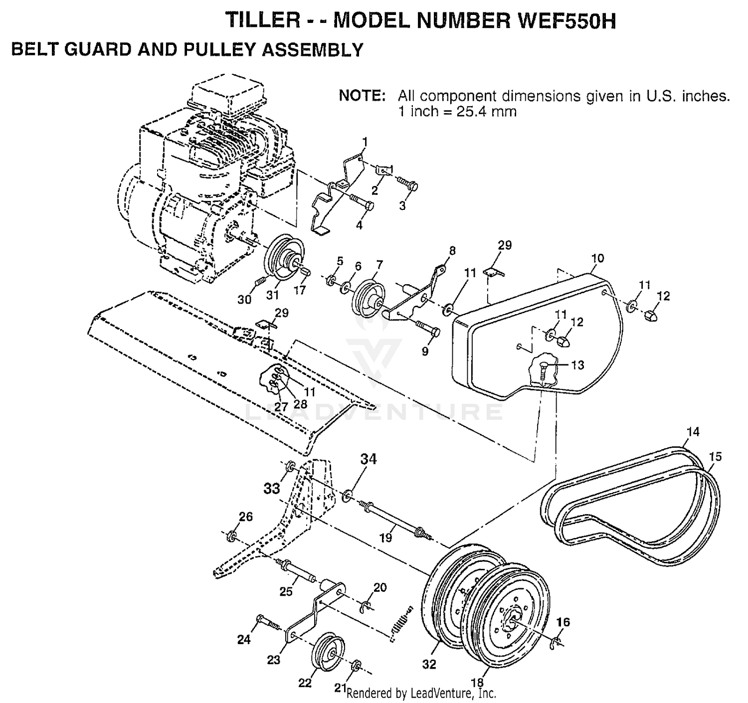 BELT GUARD AND PULLEY ASSEMBLY