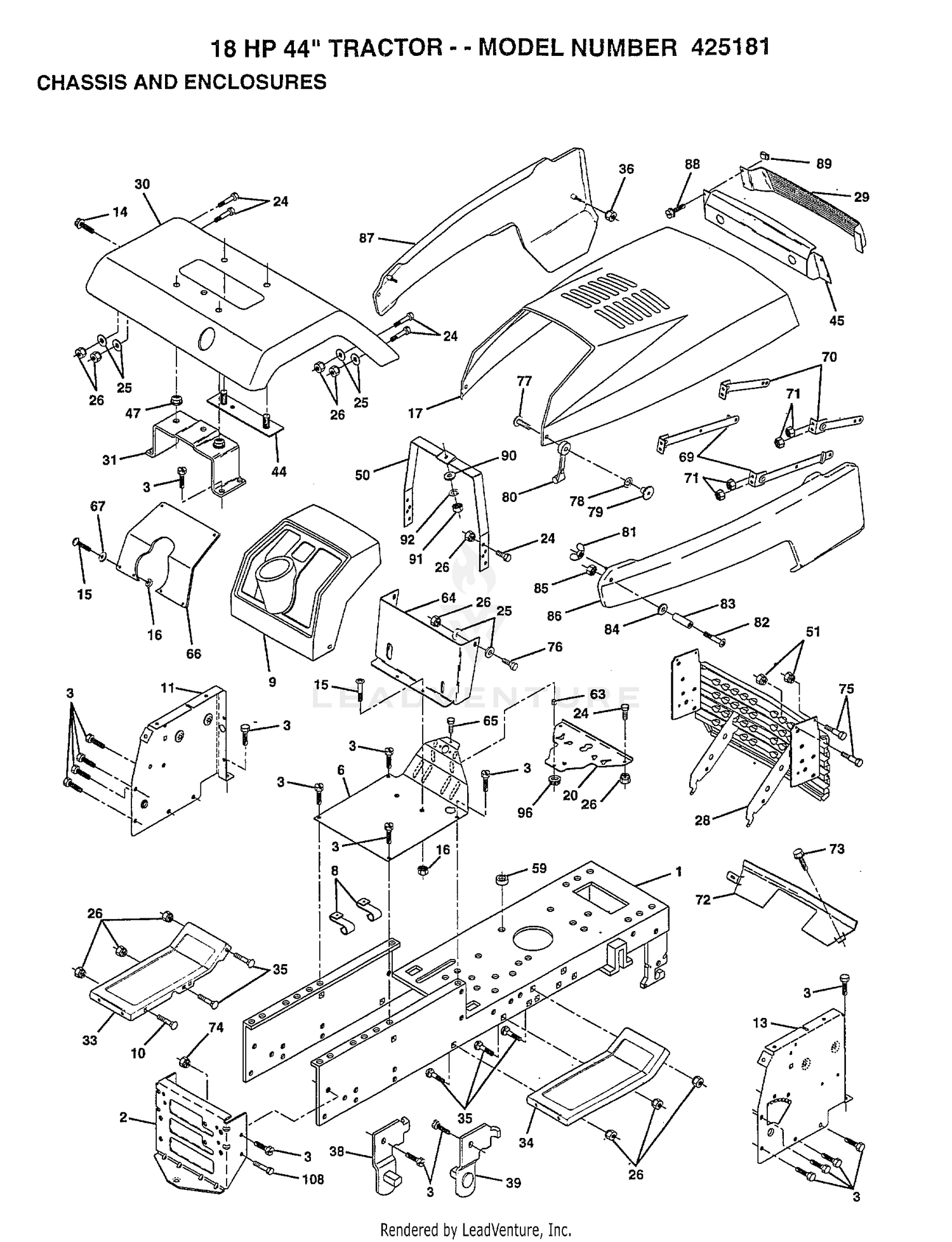 CHASSIS AND ENCLOSURES/18 HP 44"