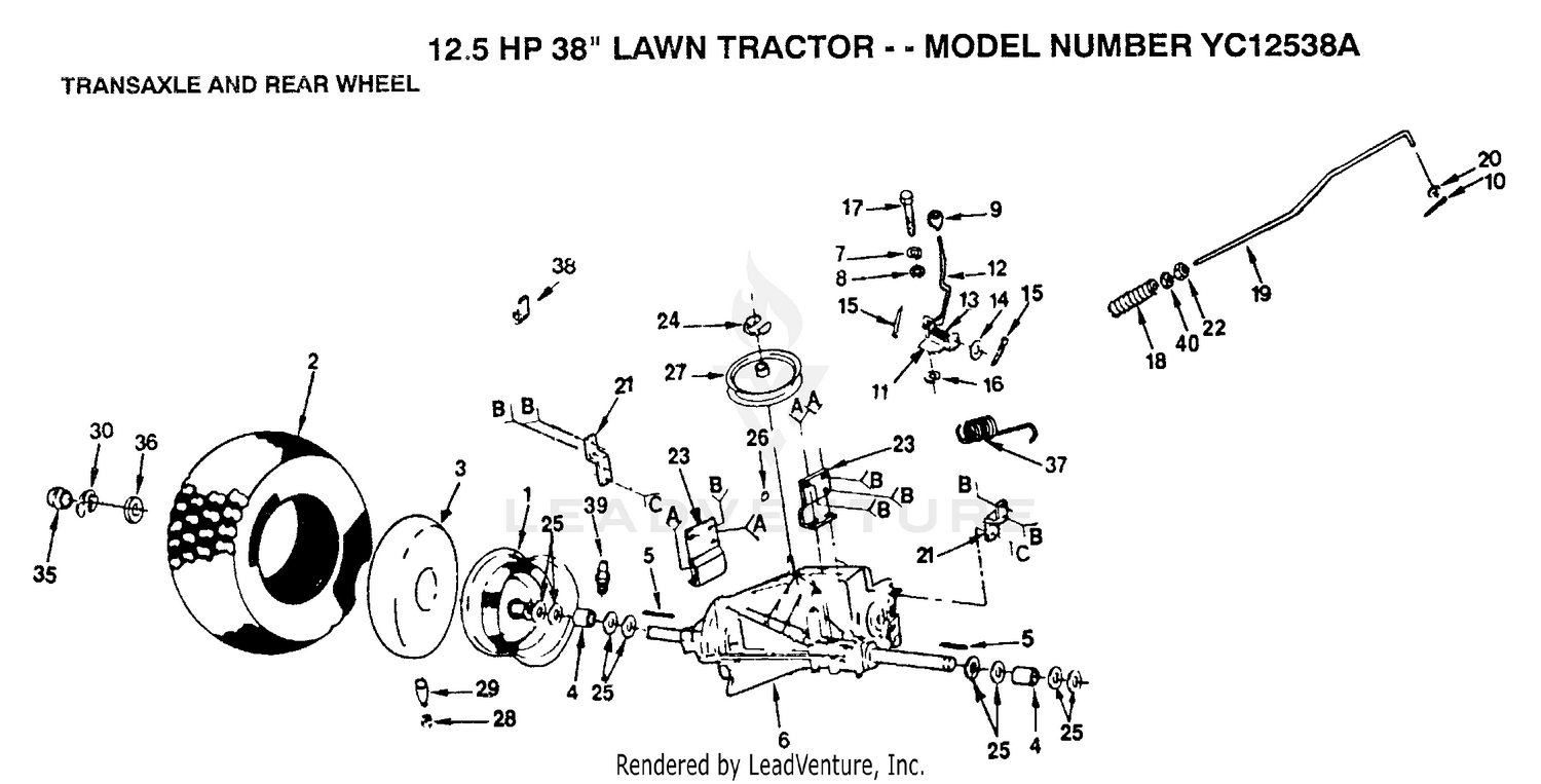 TRANSAXLE AND REAR WHEEL