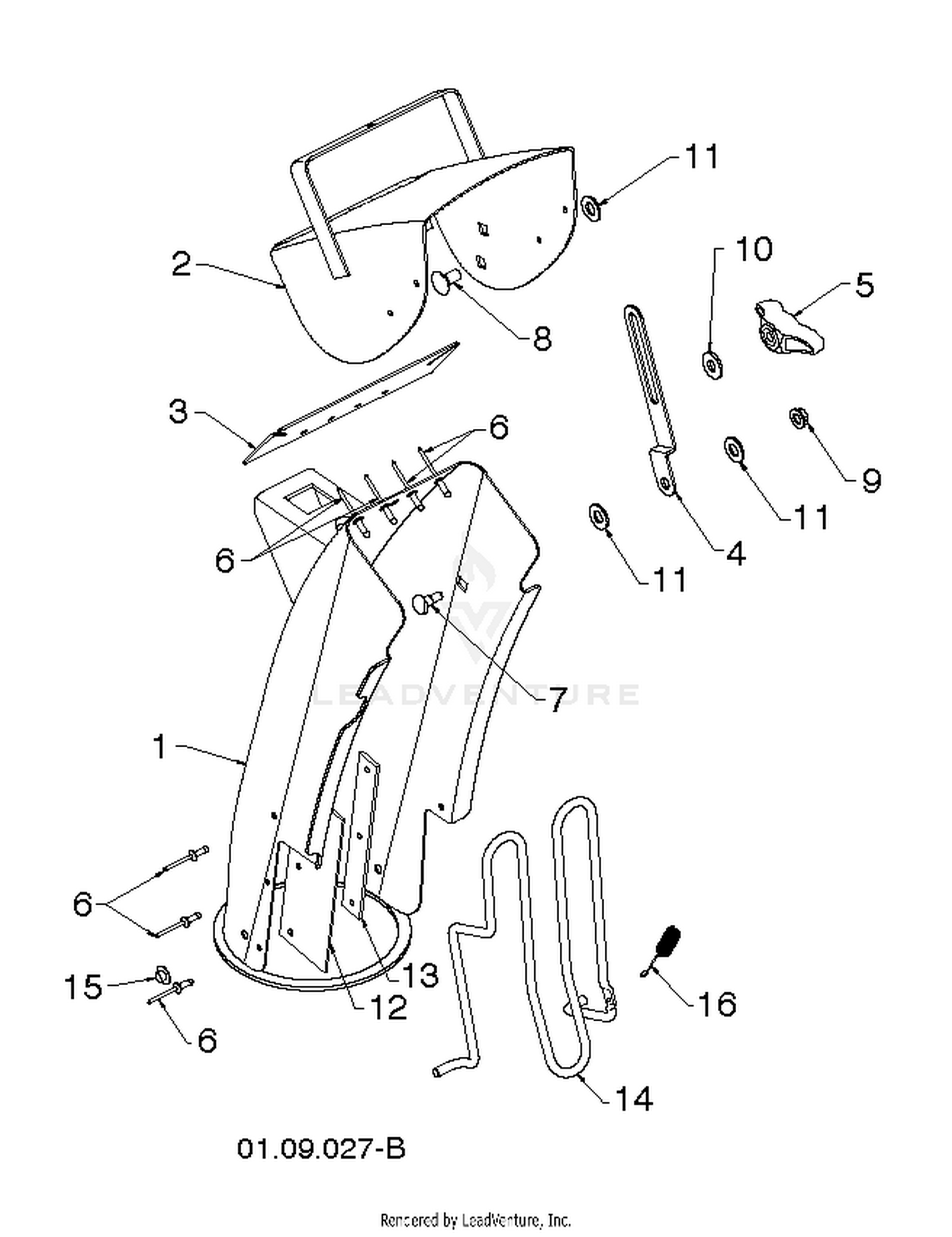 CONTROL PANEL DISCHARGE CHUTE