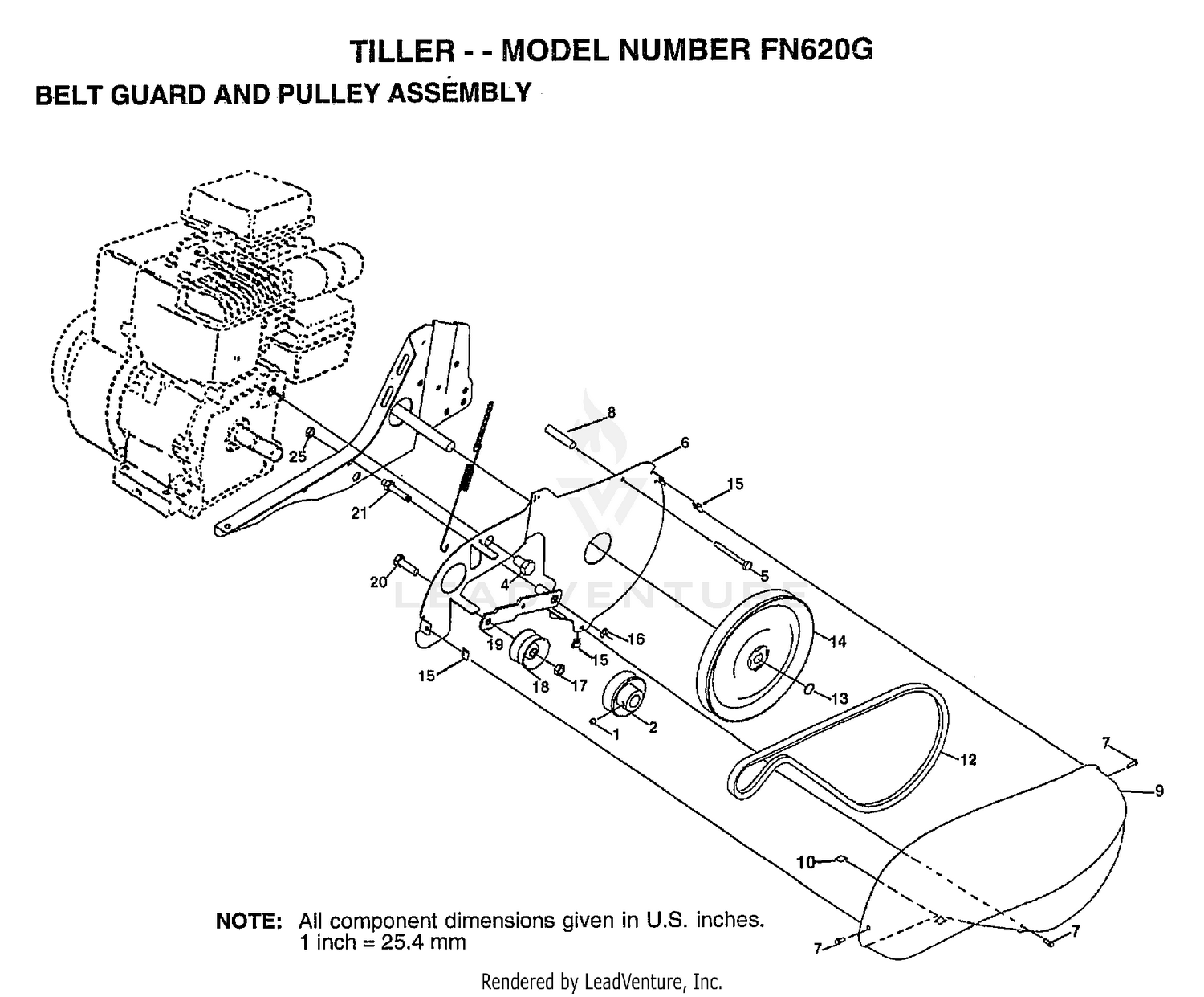 BELT GUARD AND PULLEY ASSEMBLY