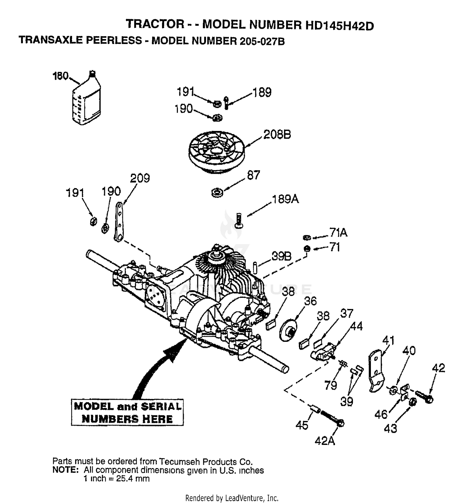TRANSAXLE PEERLESS