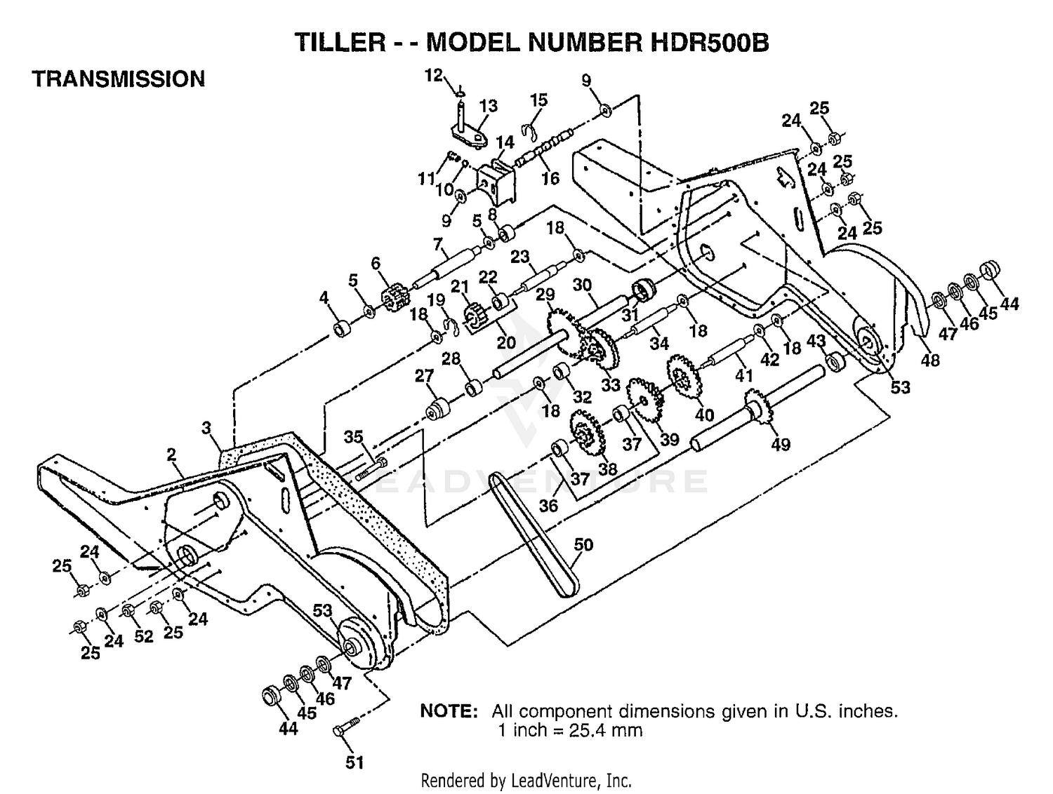 TILLER TRANSMISSION