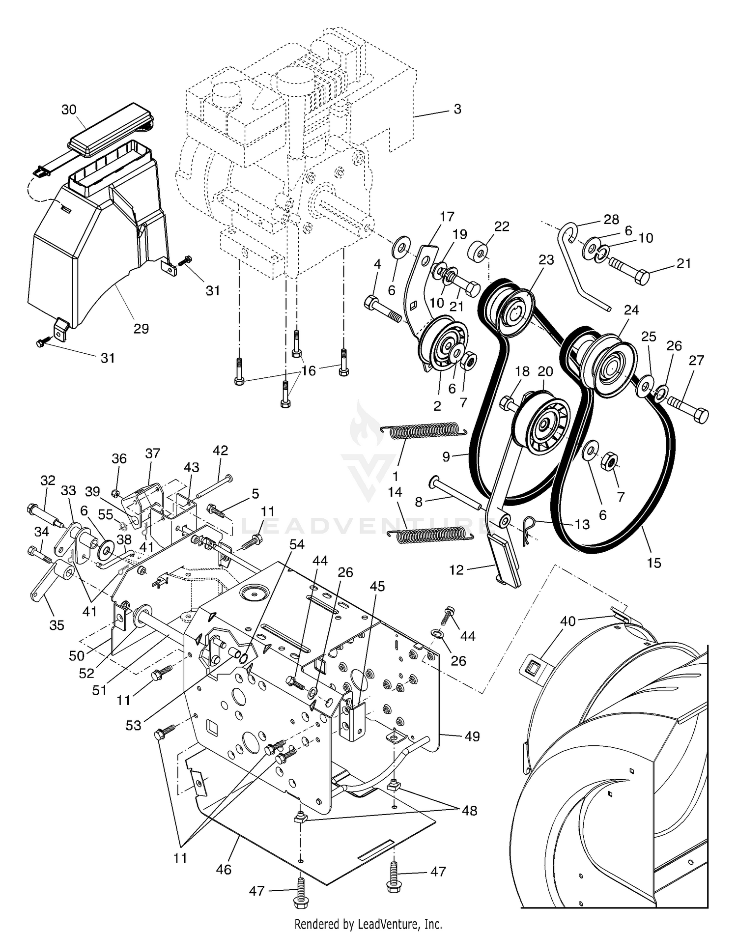 Chassis / Engine / Pulleys