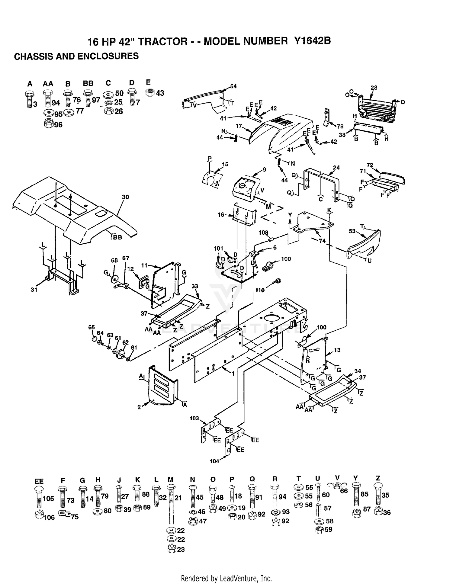 16HP 42" CHASSIS AND ENCLOSURES