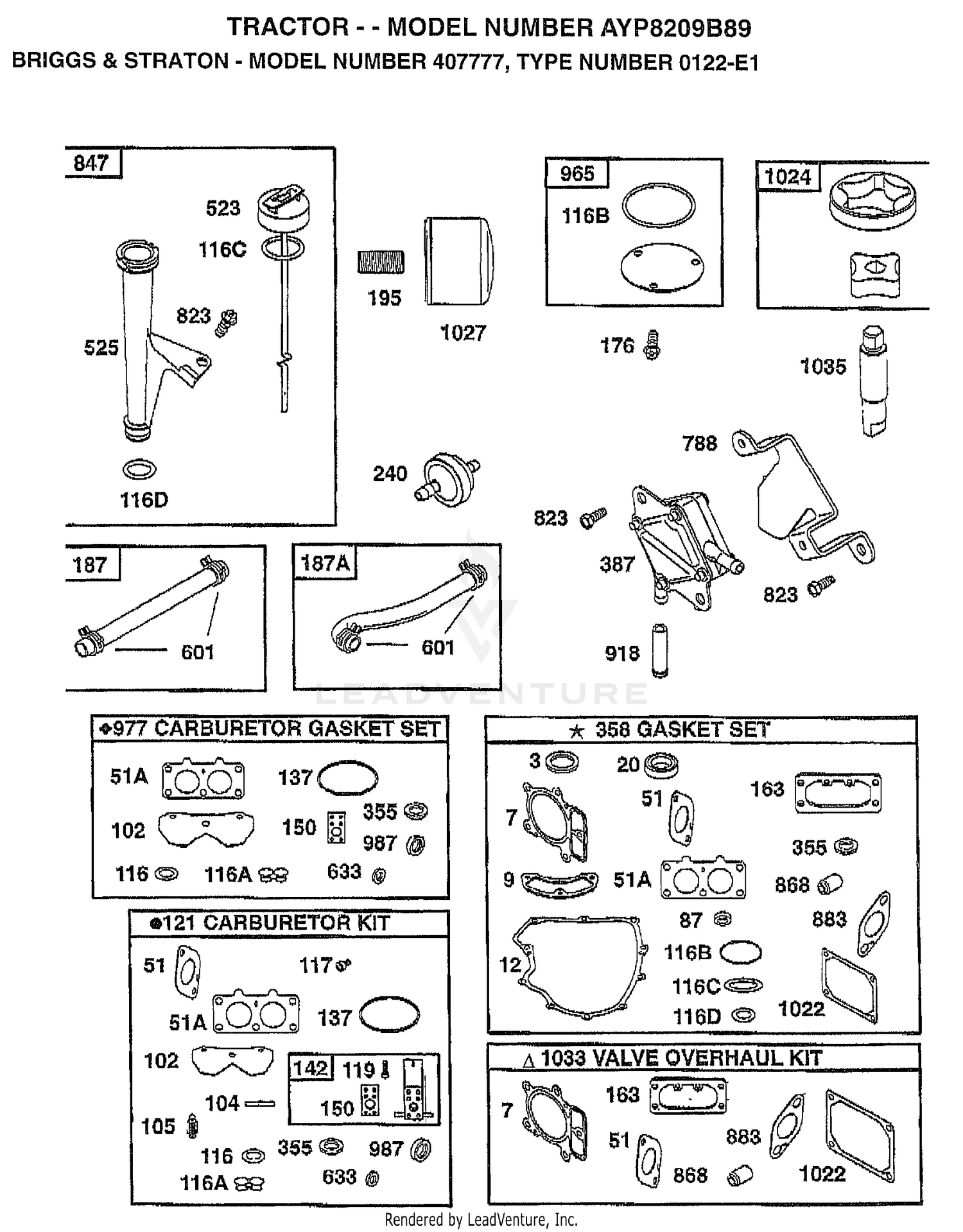 ENGINE BRIGGS AND STRATTON