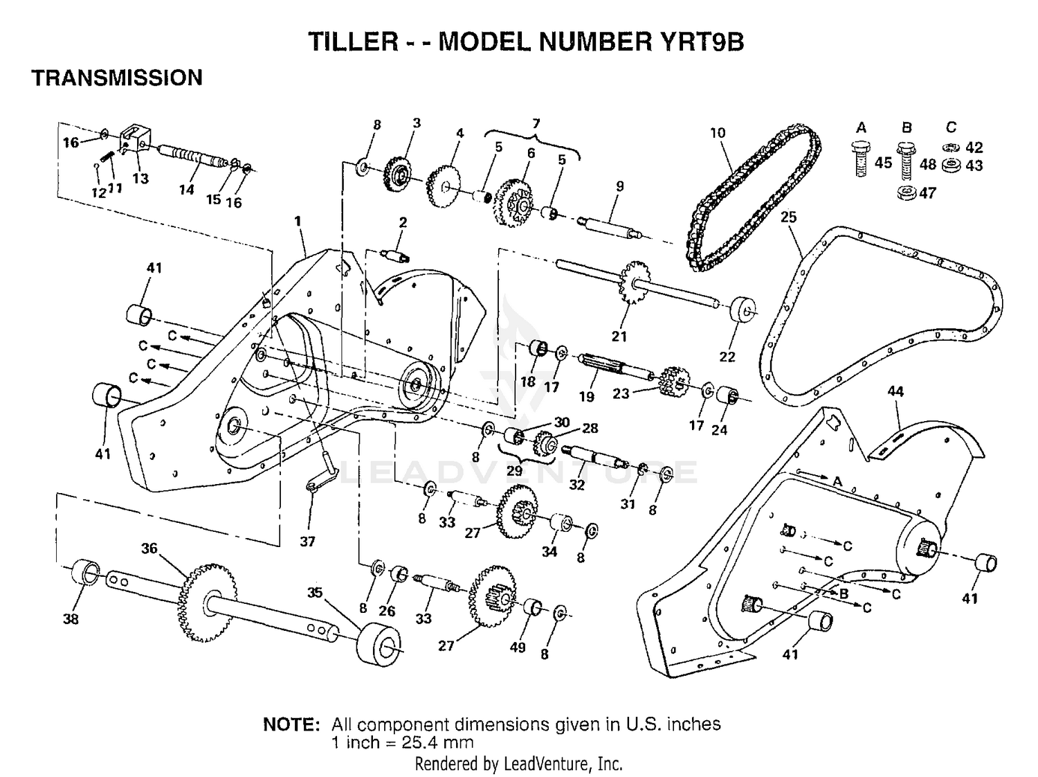 TILLER TRANSMISSION