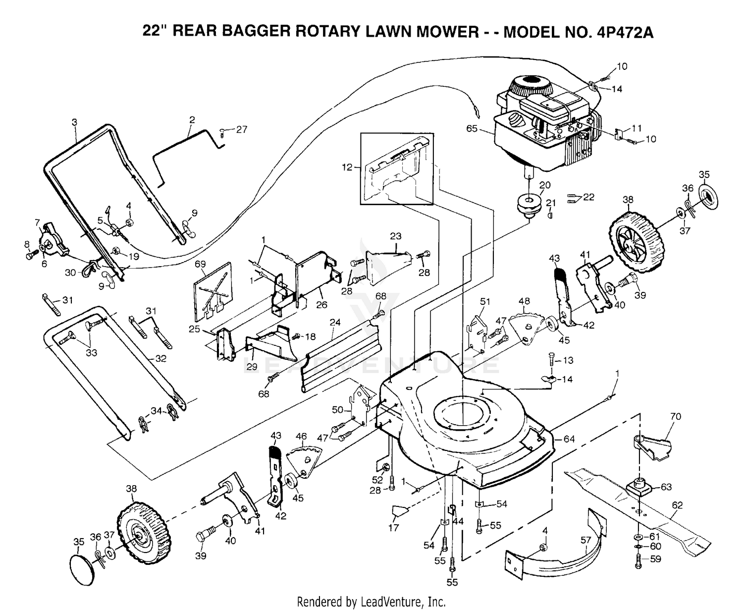 22" REAR BAGGER MOWER