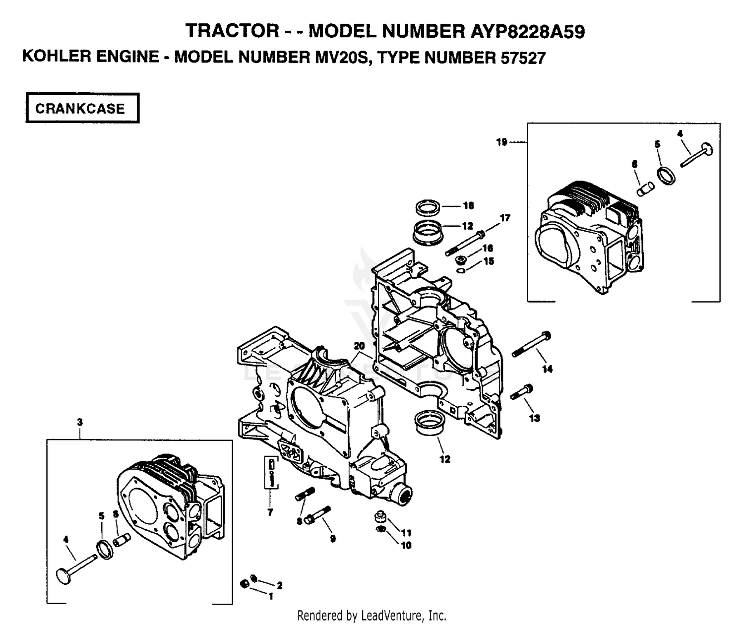KOHLER ENGINE - CRANKCASE
