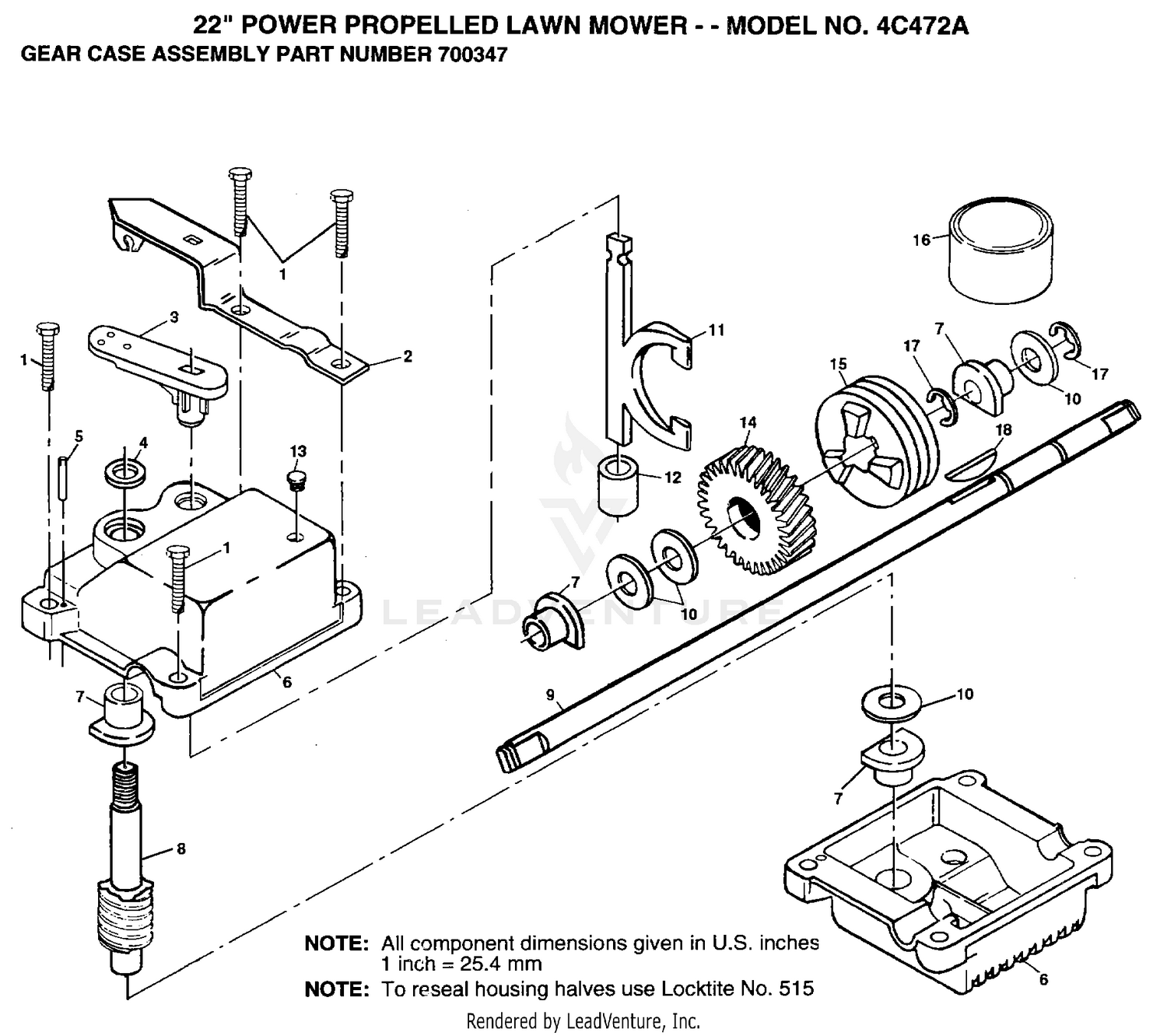 22" POWER PROPELLED MOWER