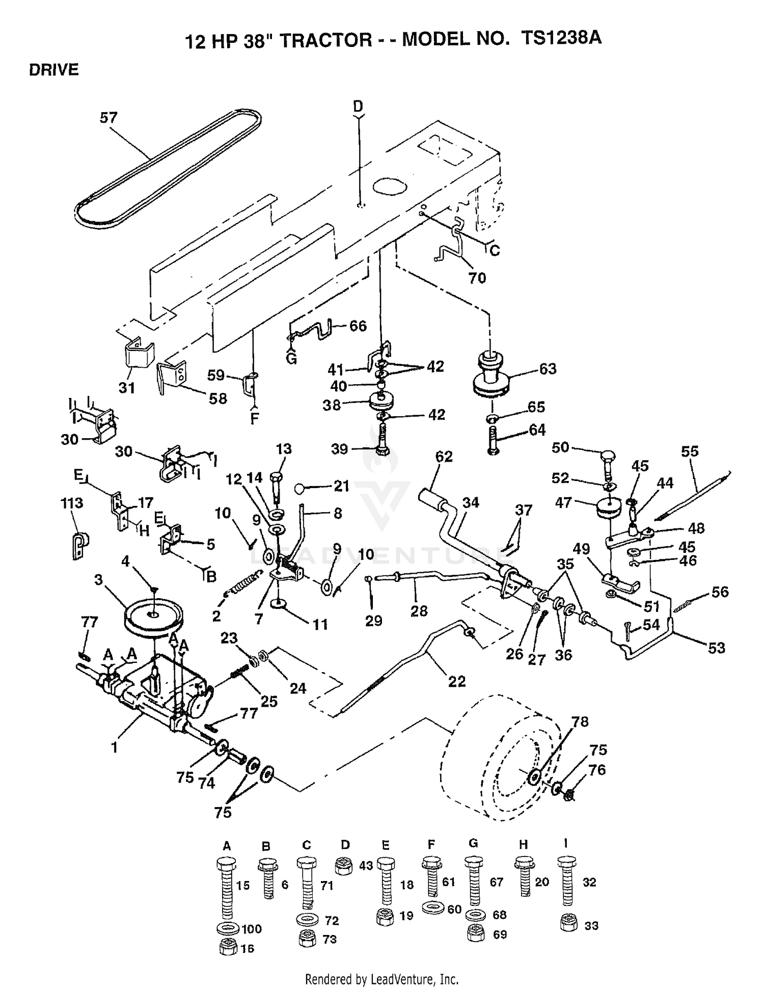 12HP 38"/DRIVE
