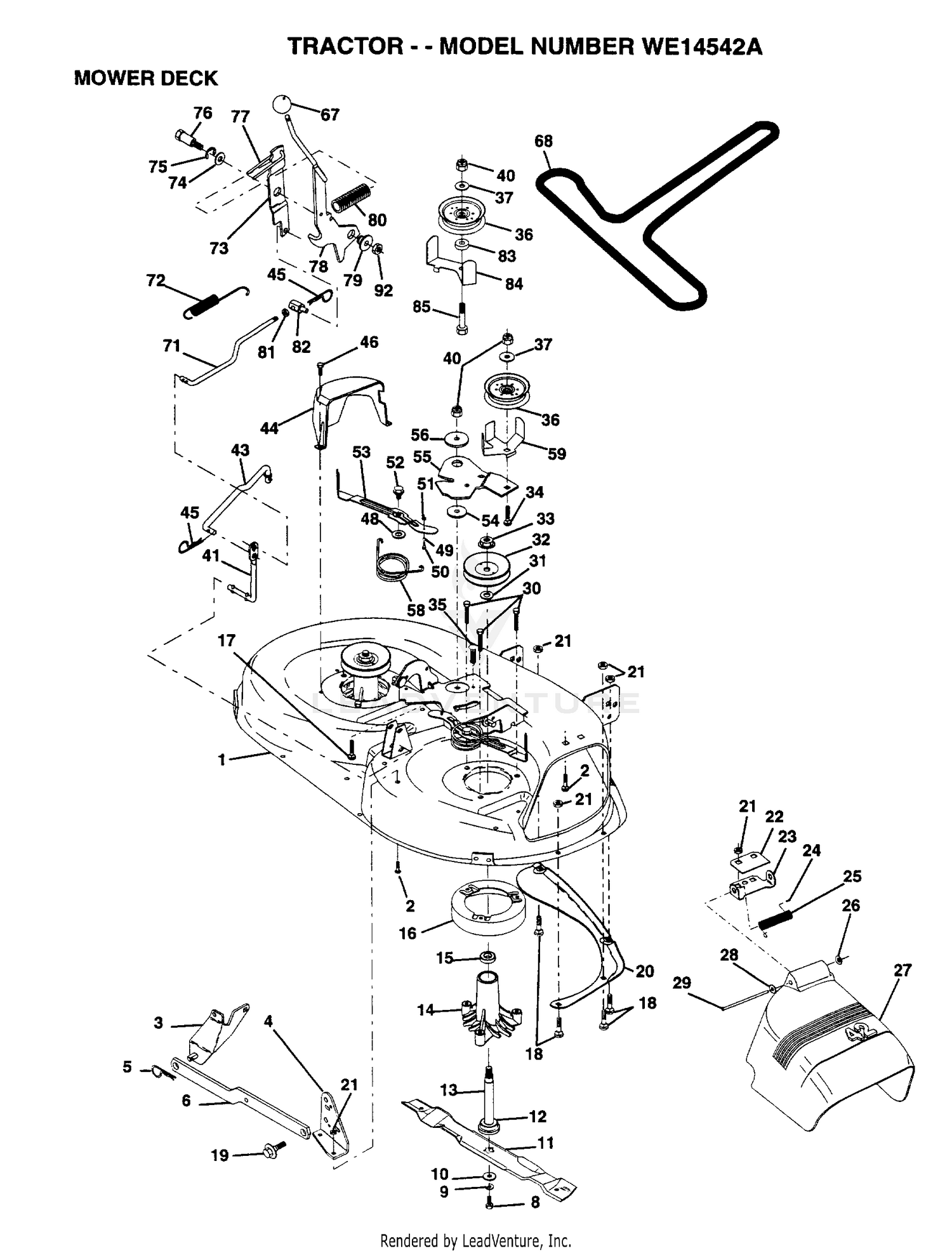 ASM., MOWER DECK 42"