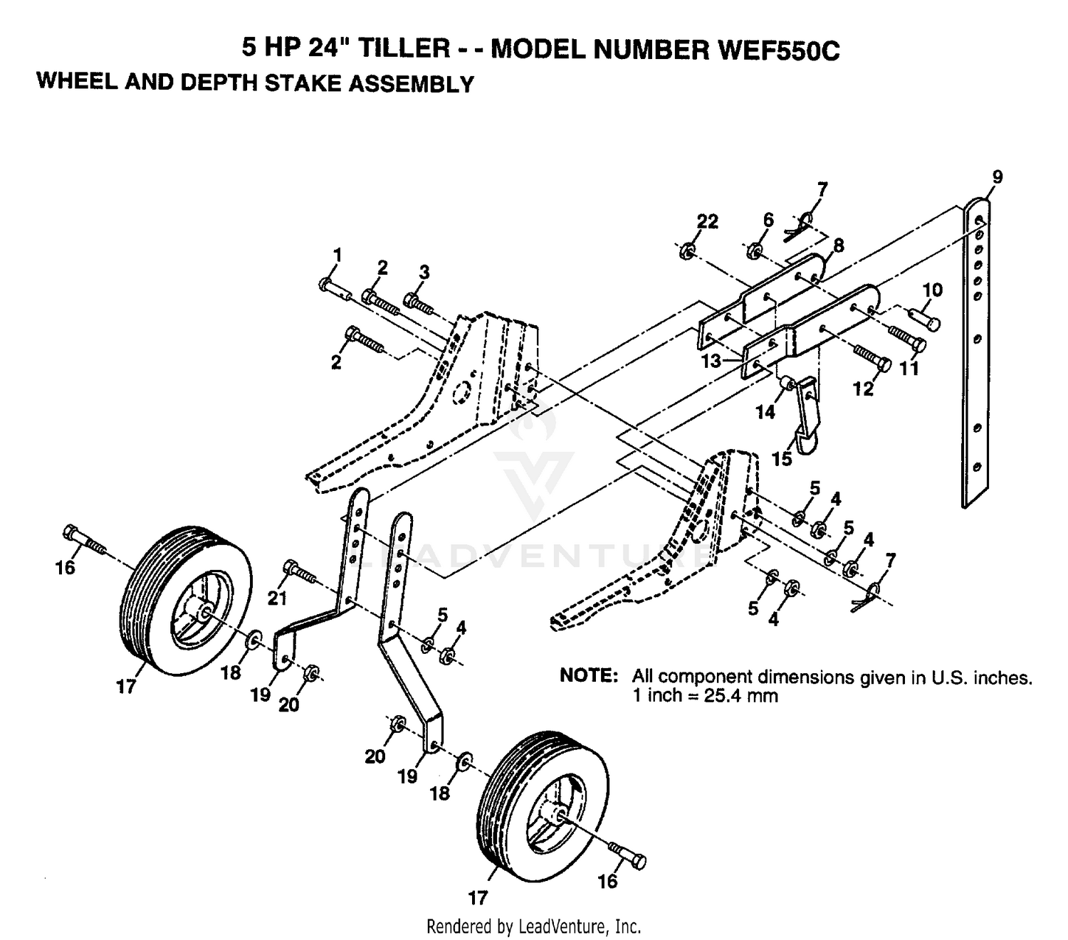 WHEEL AND DEPTH STAKE