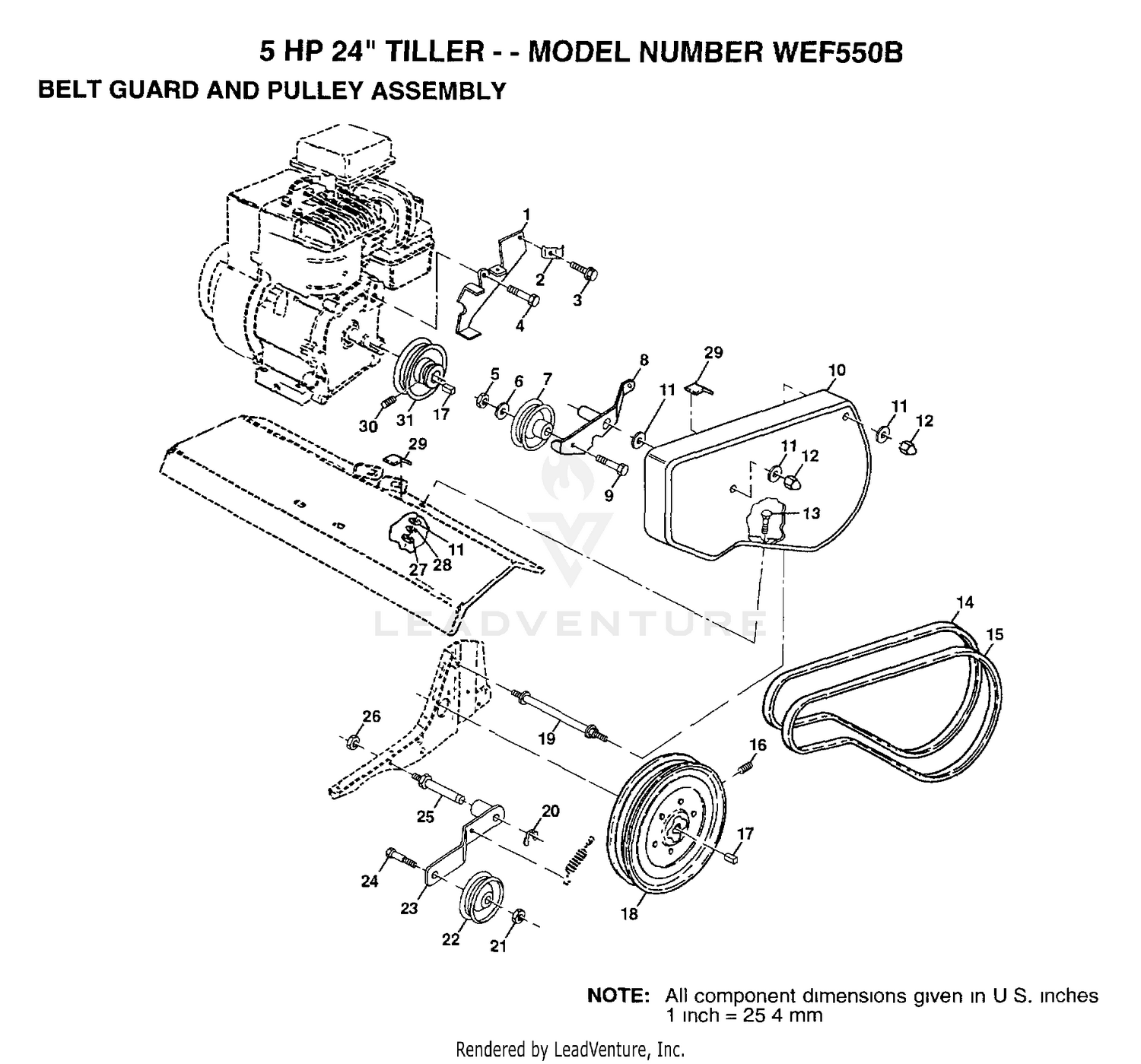 BELT GUARD AND PULLEY
