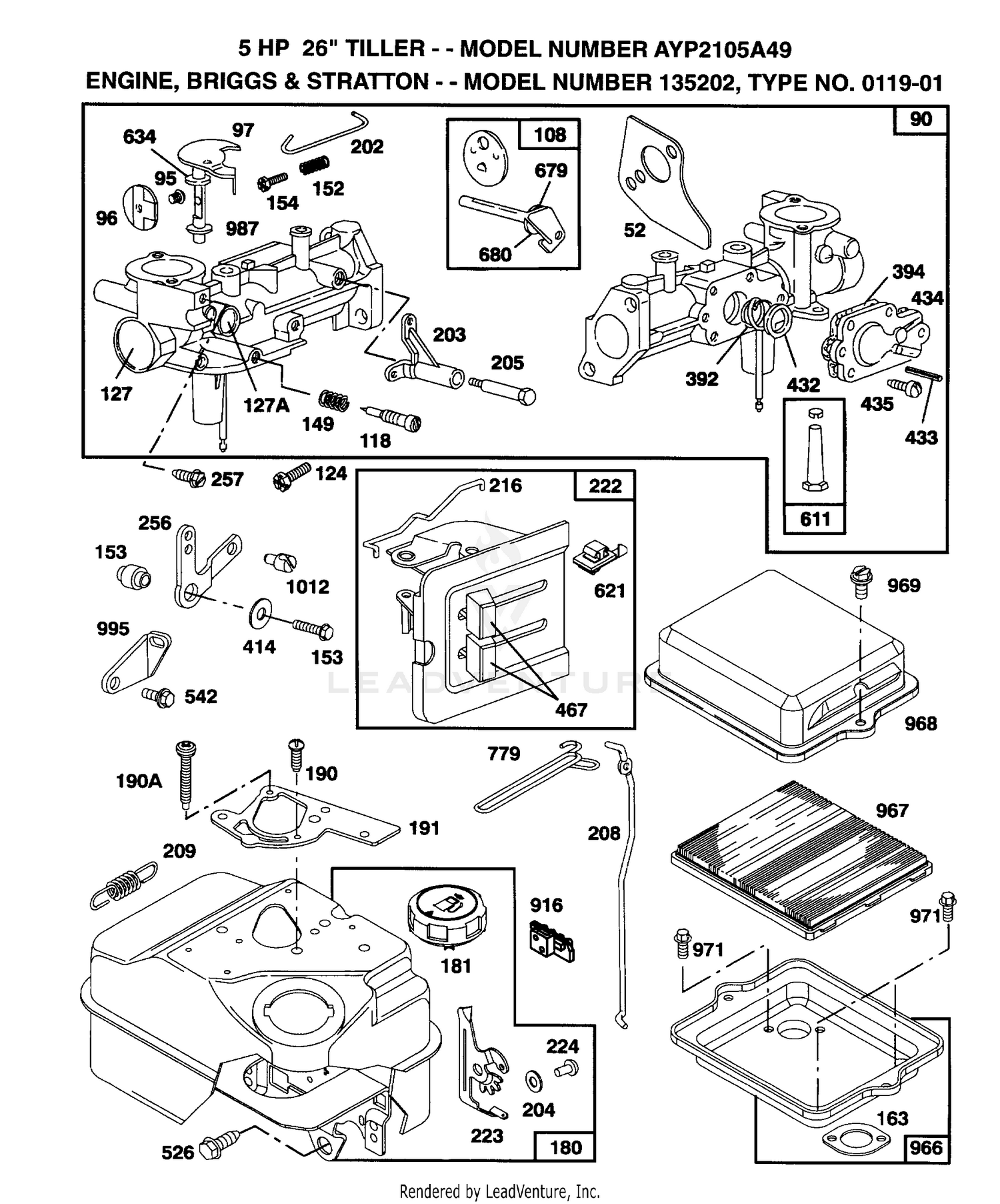 B&S Engine 135202 Type 0119-01 Part 2