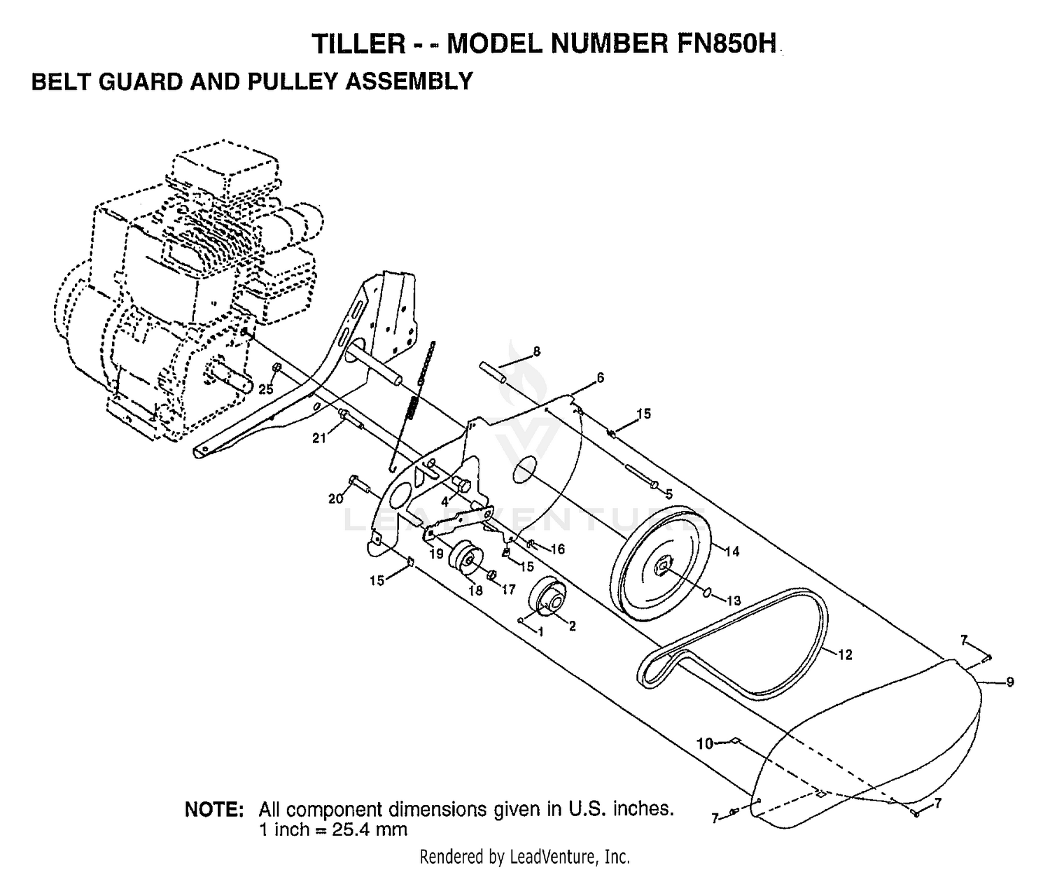 BELT GUARD AND PULLEY ASSEMBLY