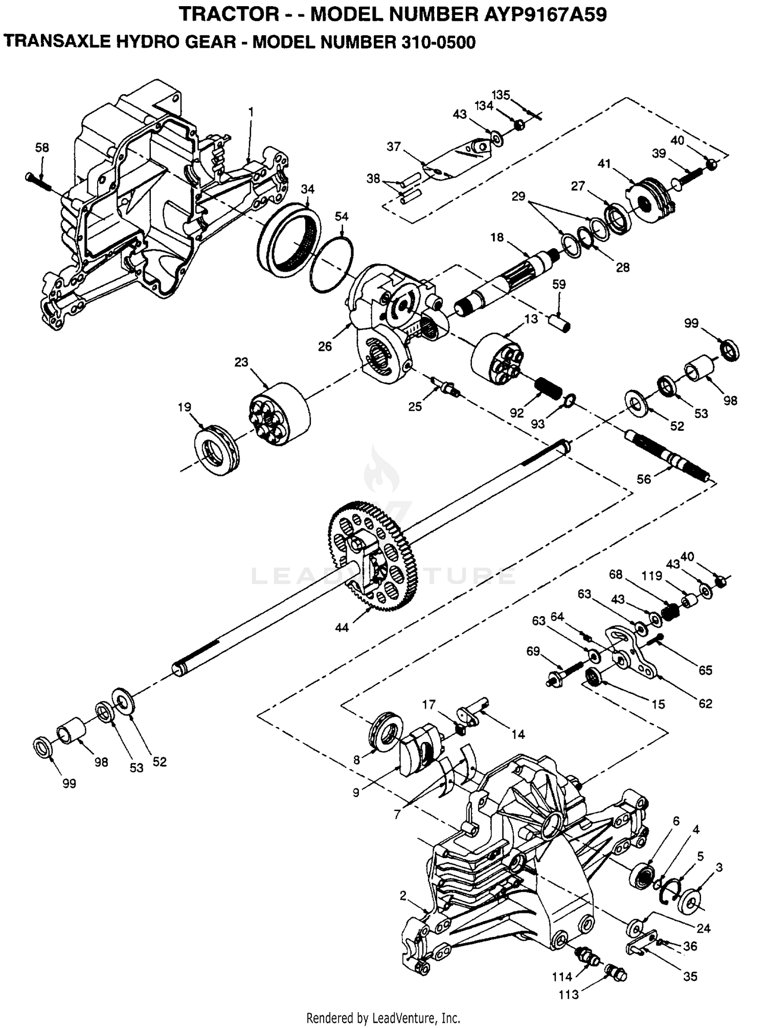 TRANSAXLE HYDRO GEAR