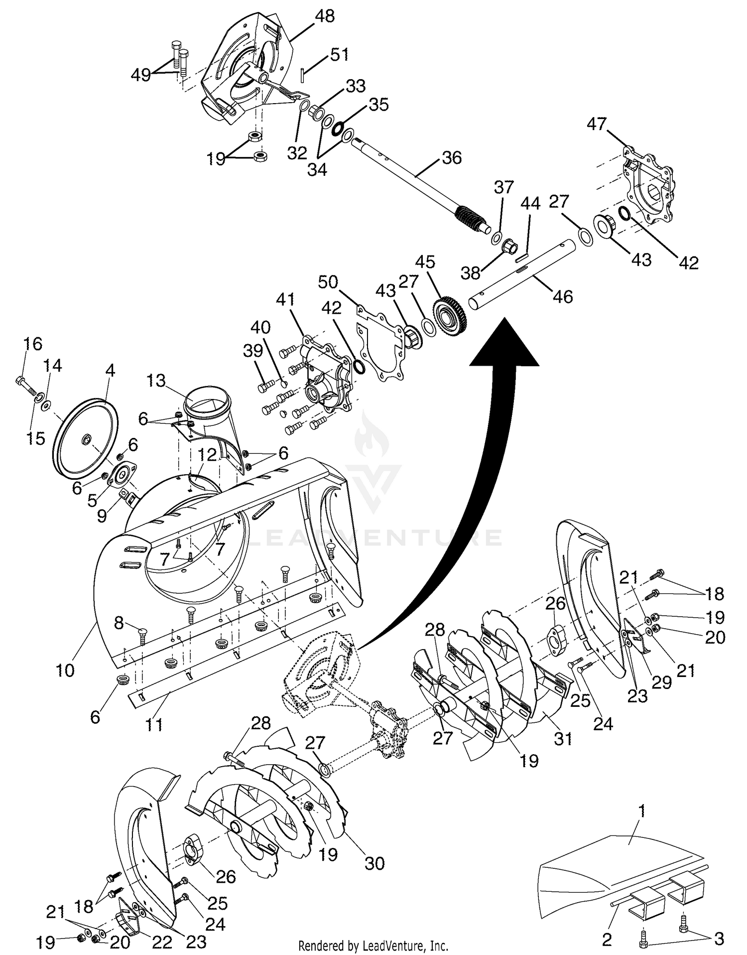 Auger Housing/Impeller Assembly