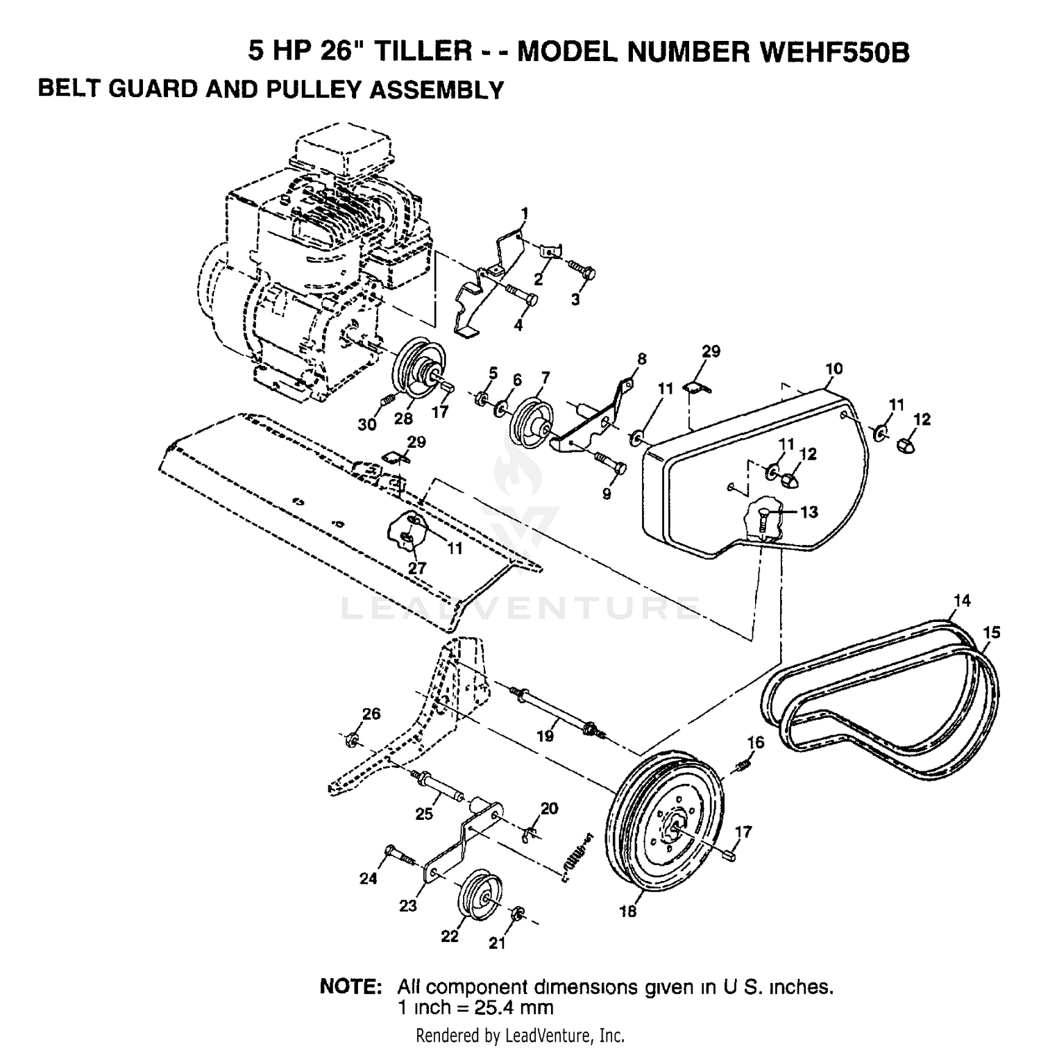 BELT GUARD AND PULLEY