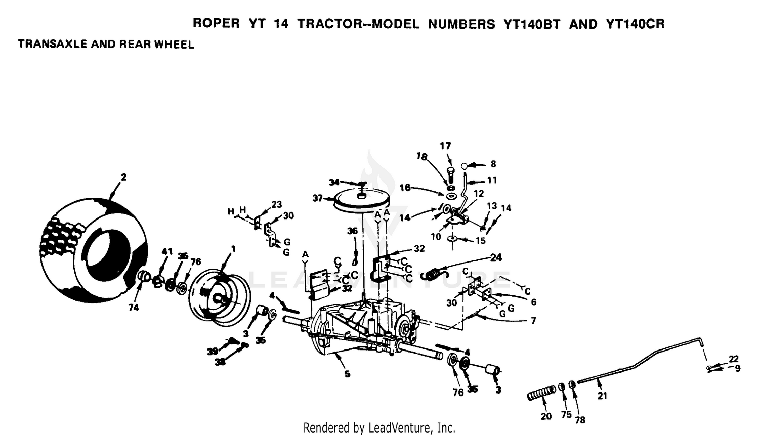 TRANSAXLE, REAR WHEELS