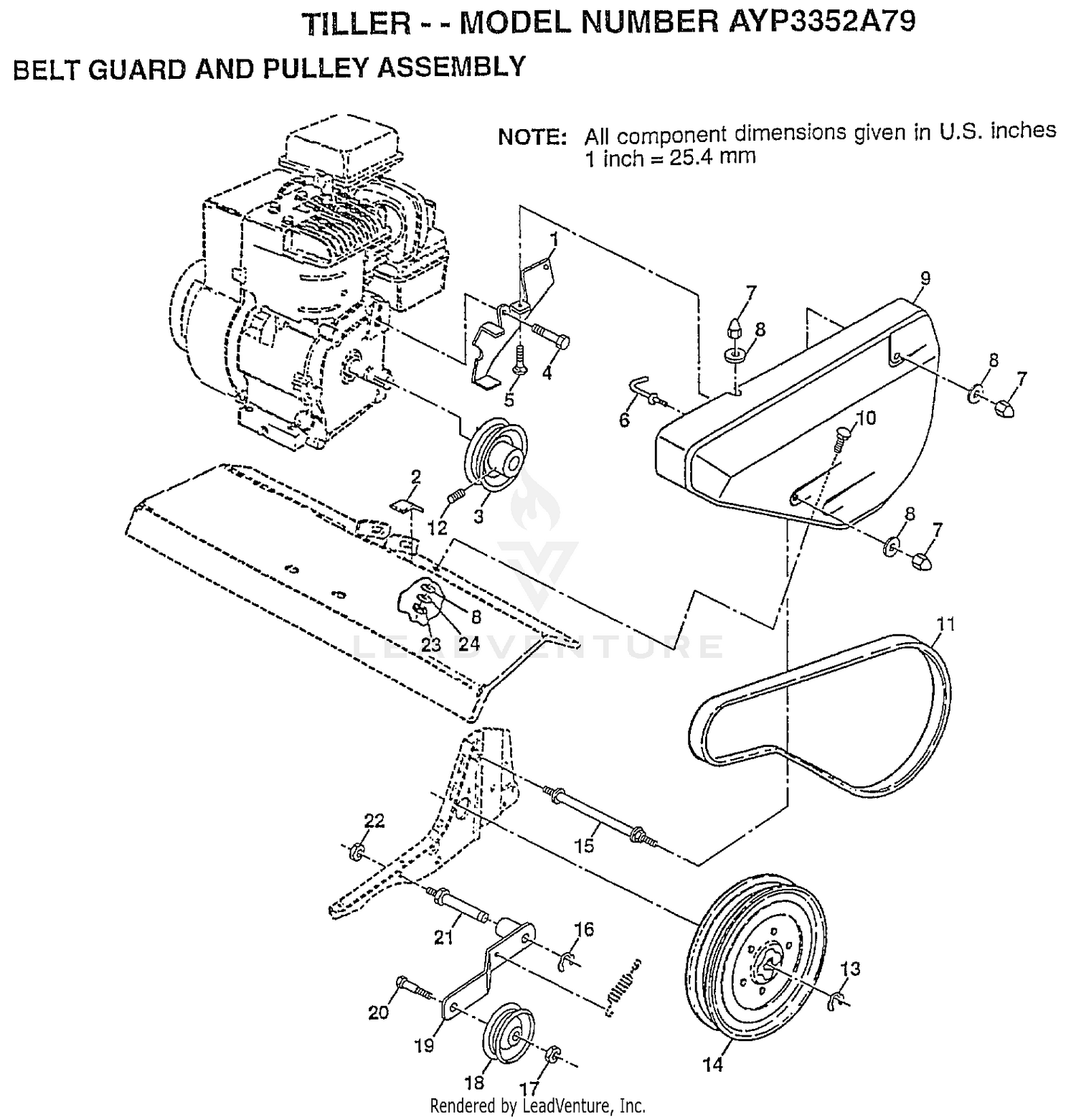 BELT GUARD AND PULLEY