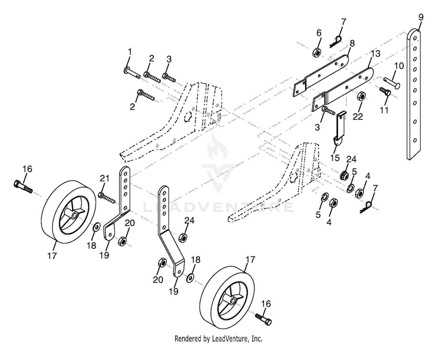 Wheel And Depth Stake Assembly
