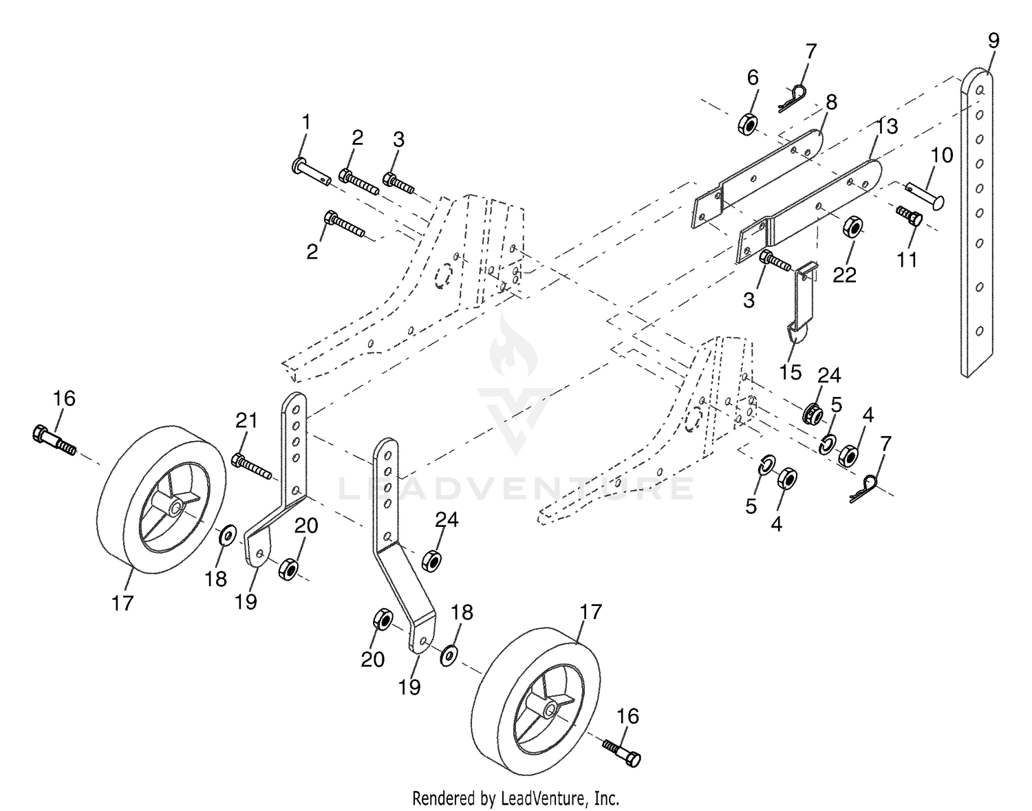 Wheel And Depth Stake Assembly