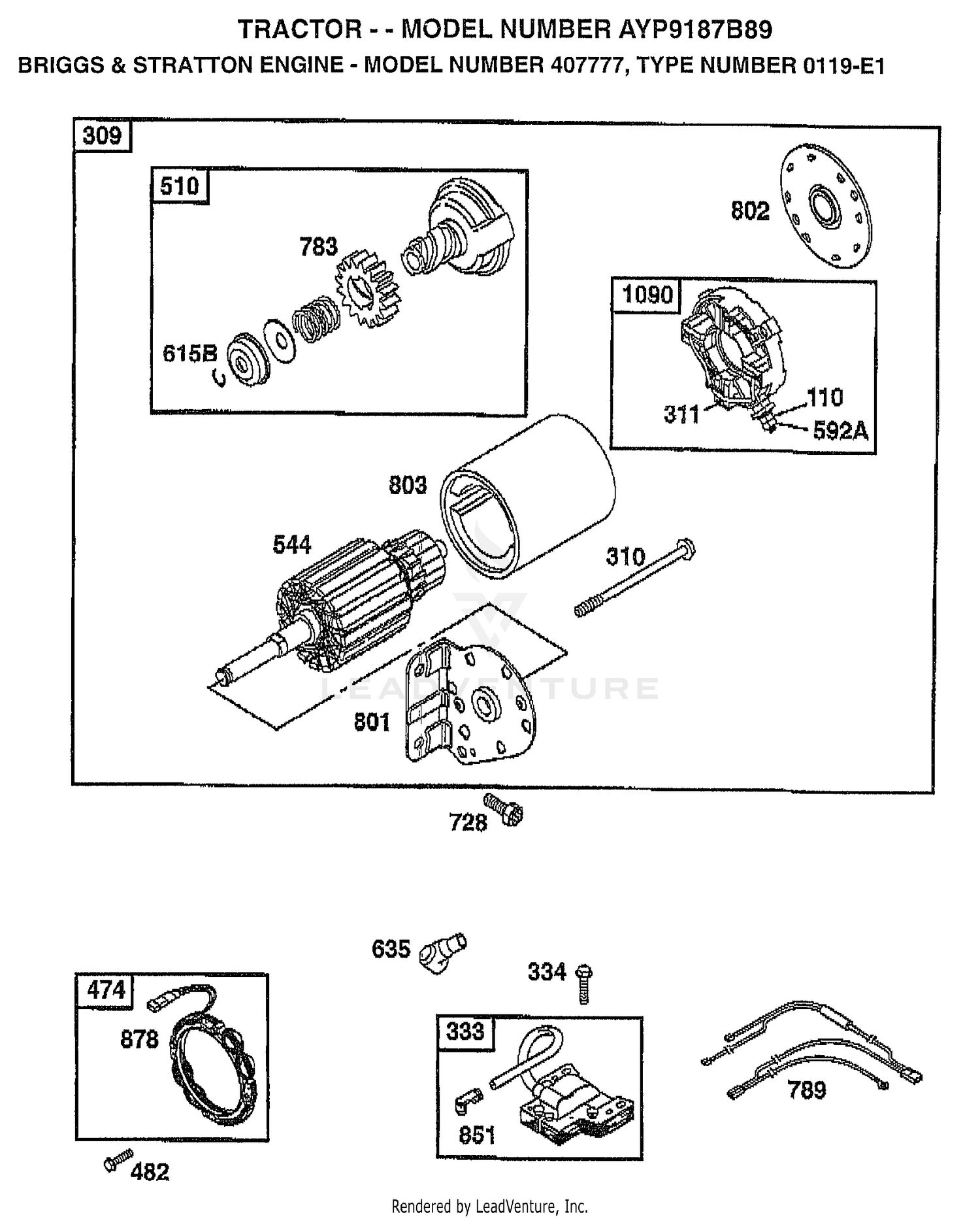 ENGINE BRIGGS AND STRATTON