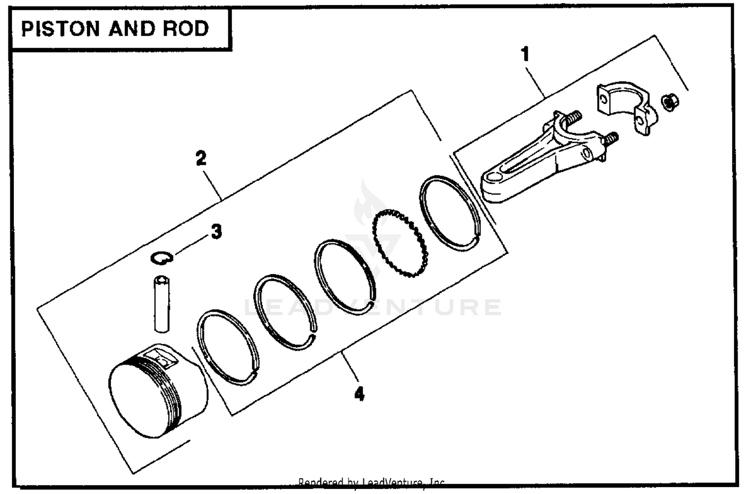 PISTON AND ROD