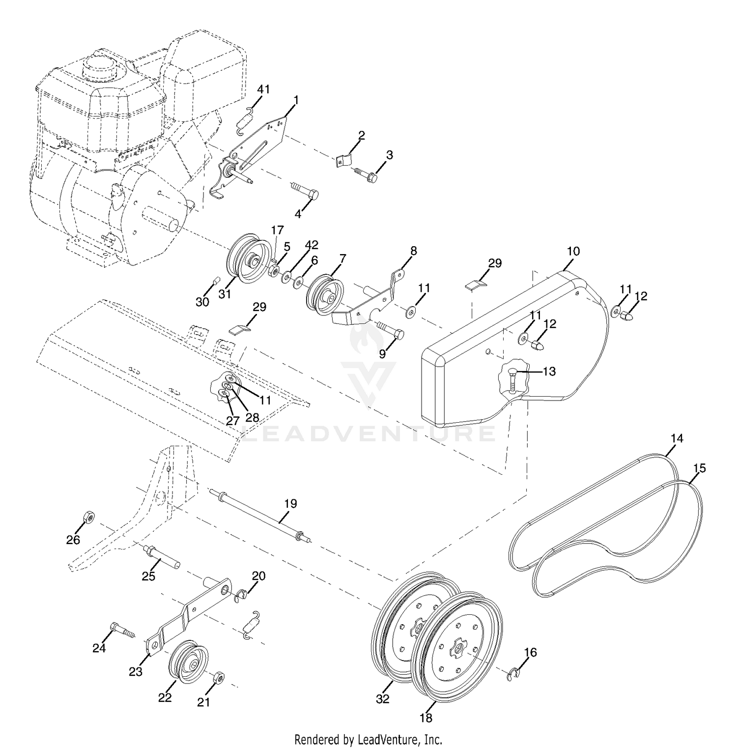 Belt Guard And Pulley Assembly