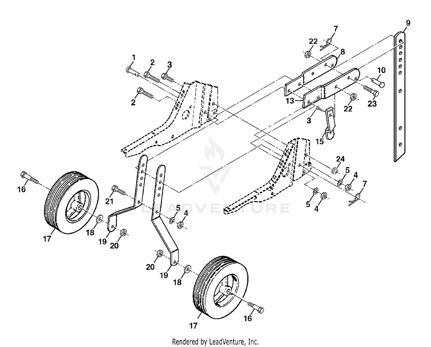 Wheel And Depth Stake Assembly