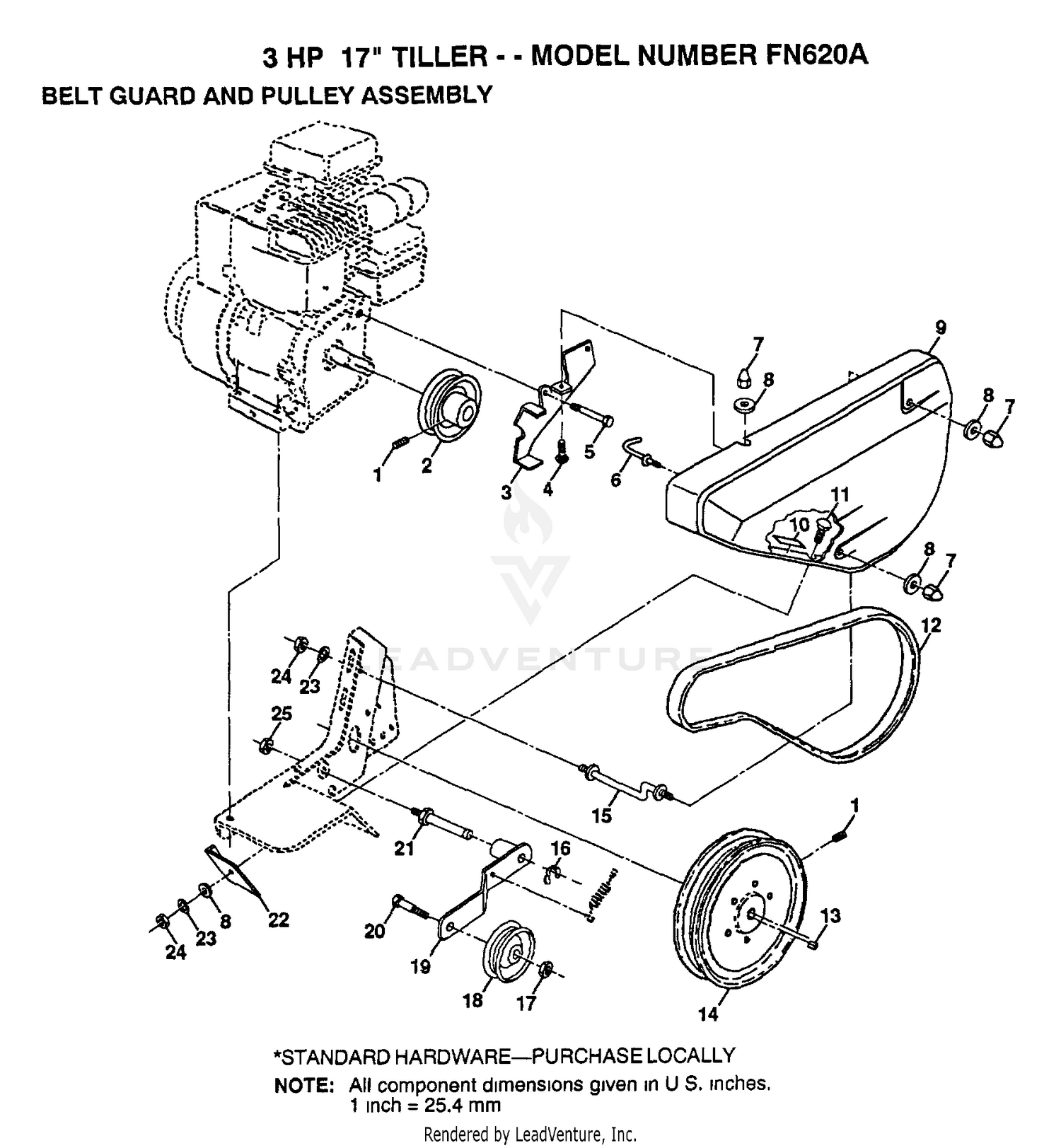 BELT GUARD, PULLEY ASSY