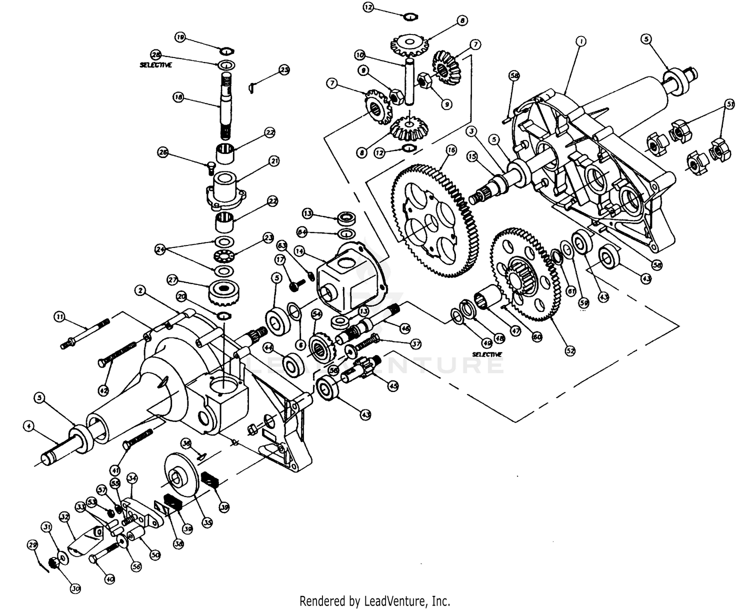 AGRI-FAB TRANSAXLE MODEL NUMBER 121431X