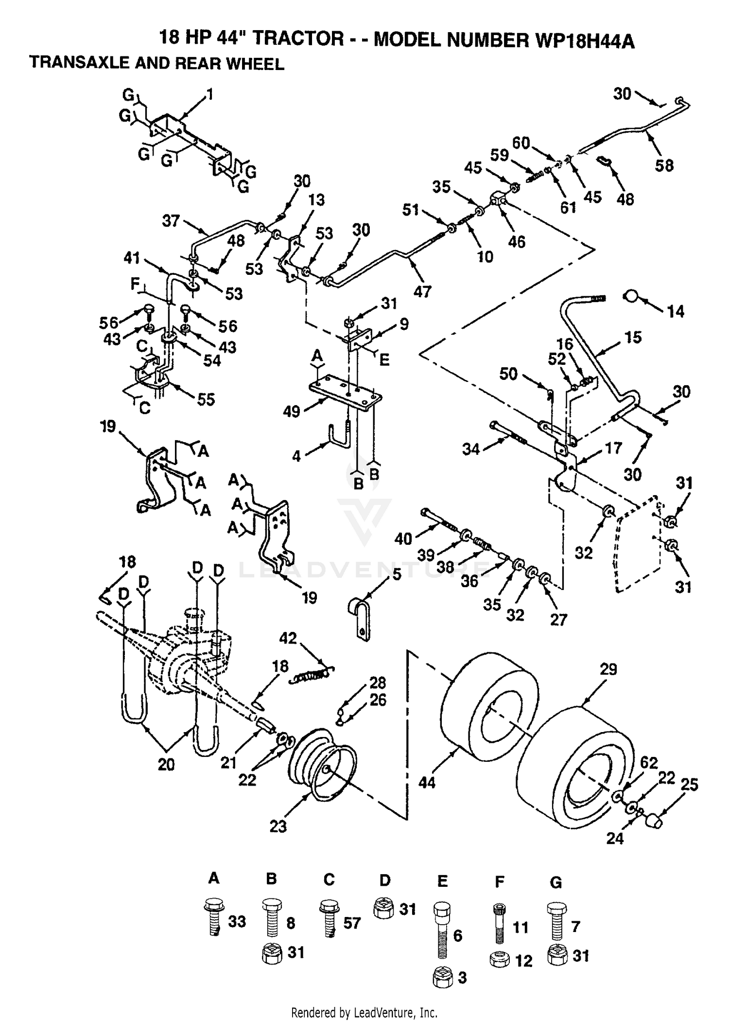 TRANSAXLE AND REAR WHEEL
