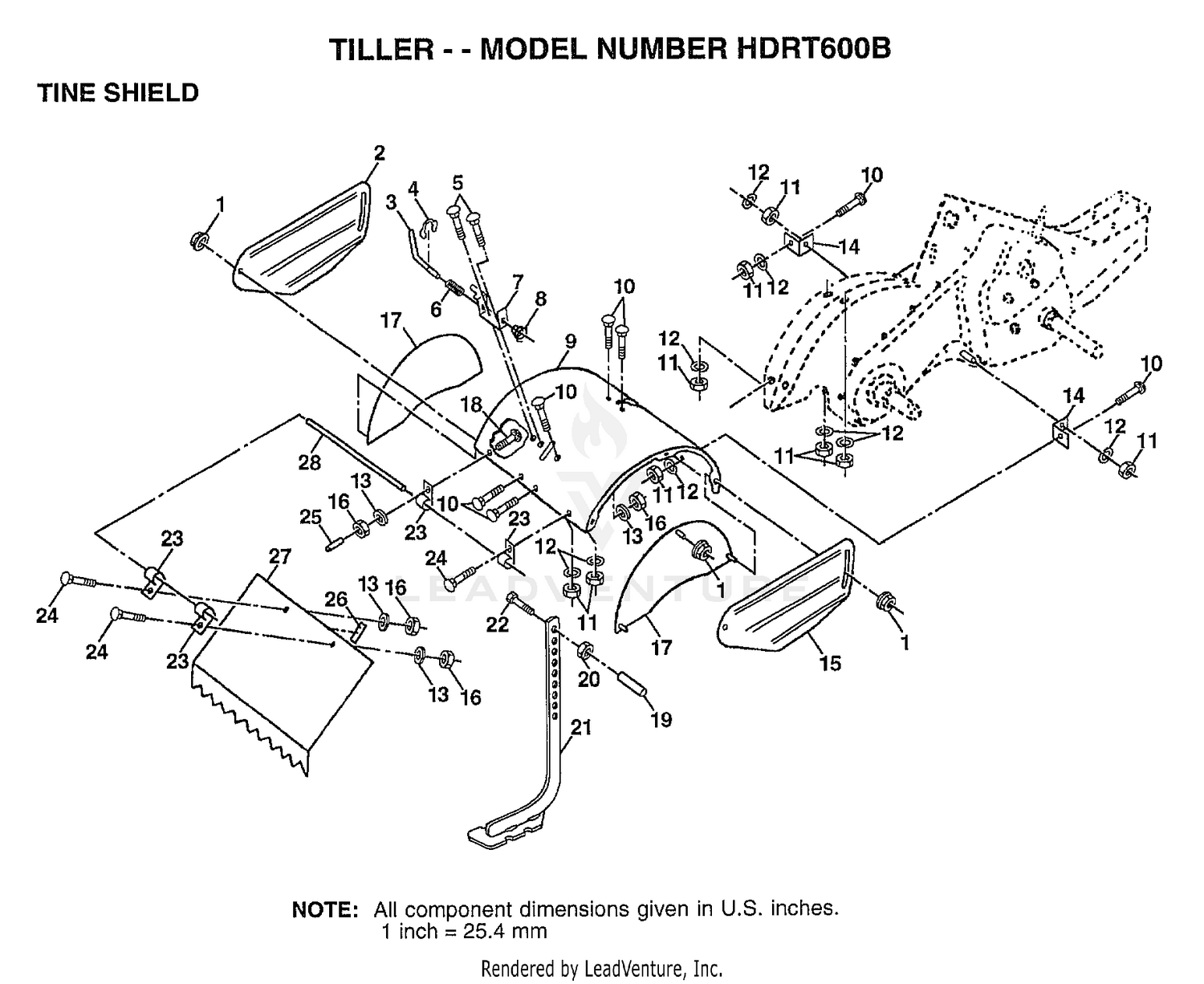TILLER TINE SHIELD