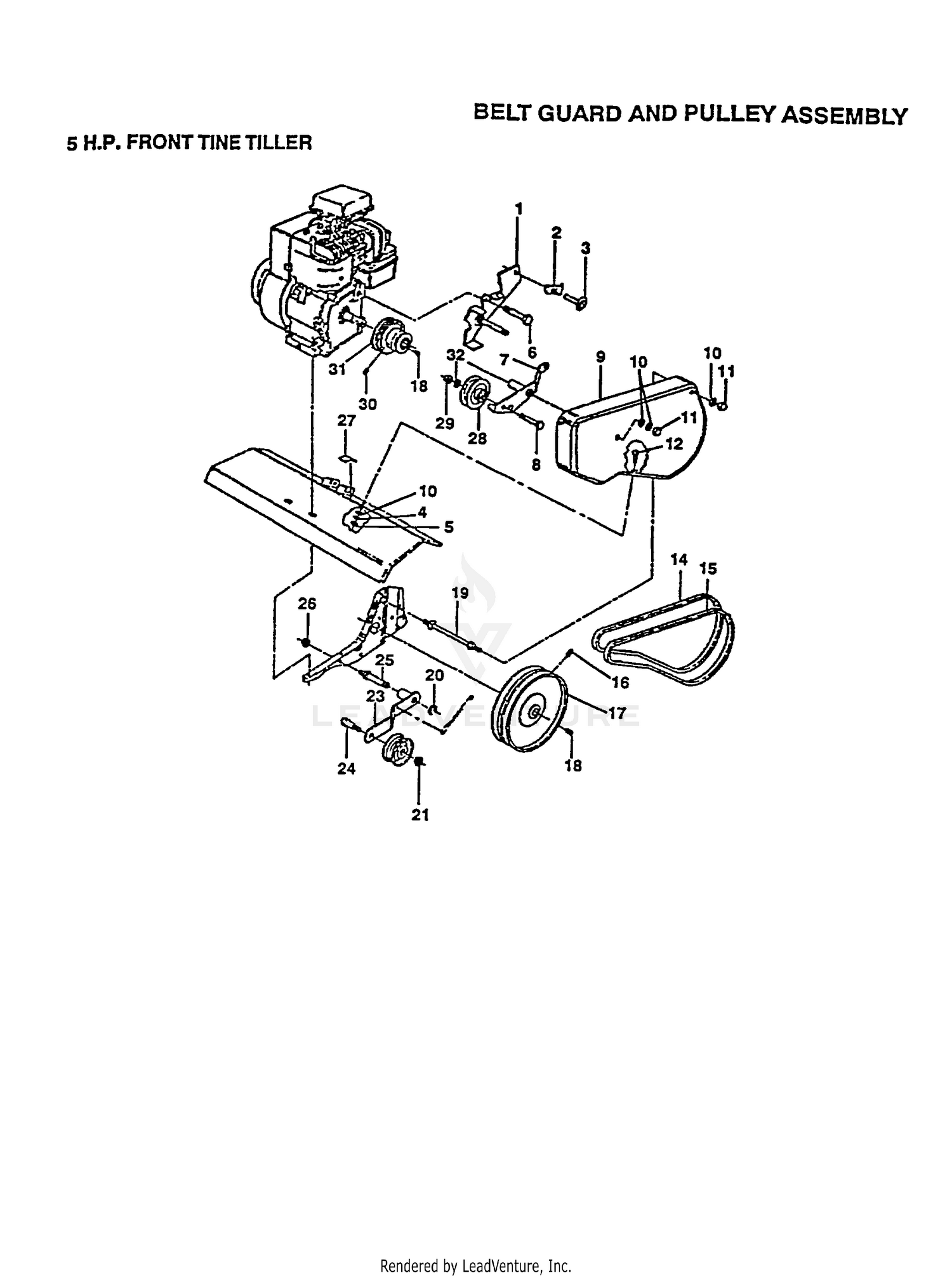 BELT GUARD, PULLEY ASSY