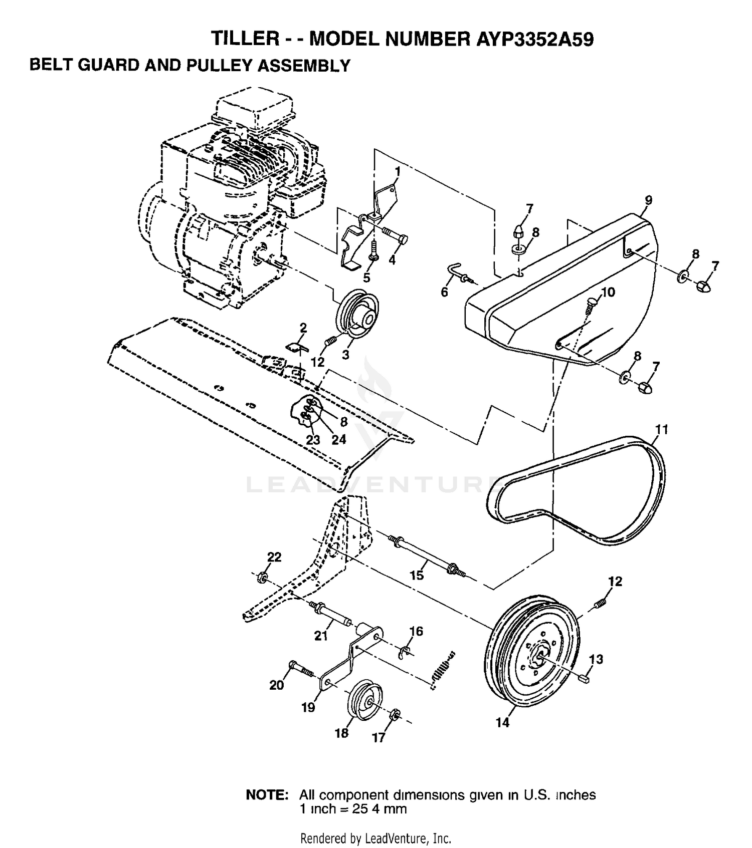 BELT GUARD AND PULLEY