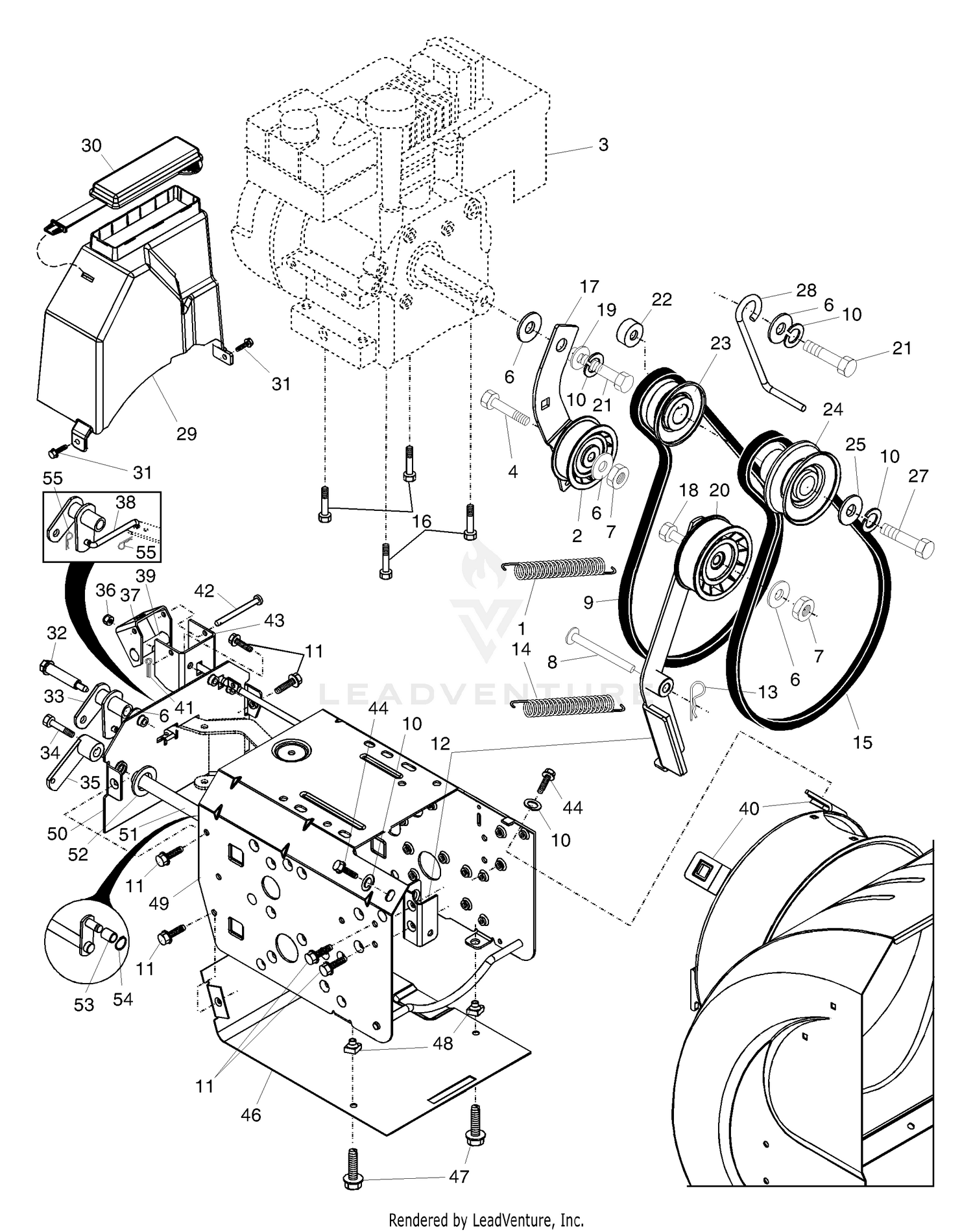 Chassis/Engine/Pulleys