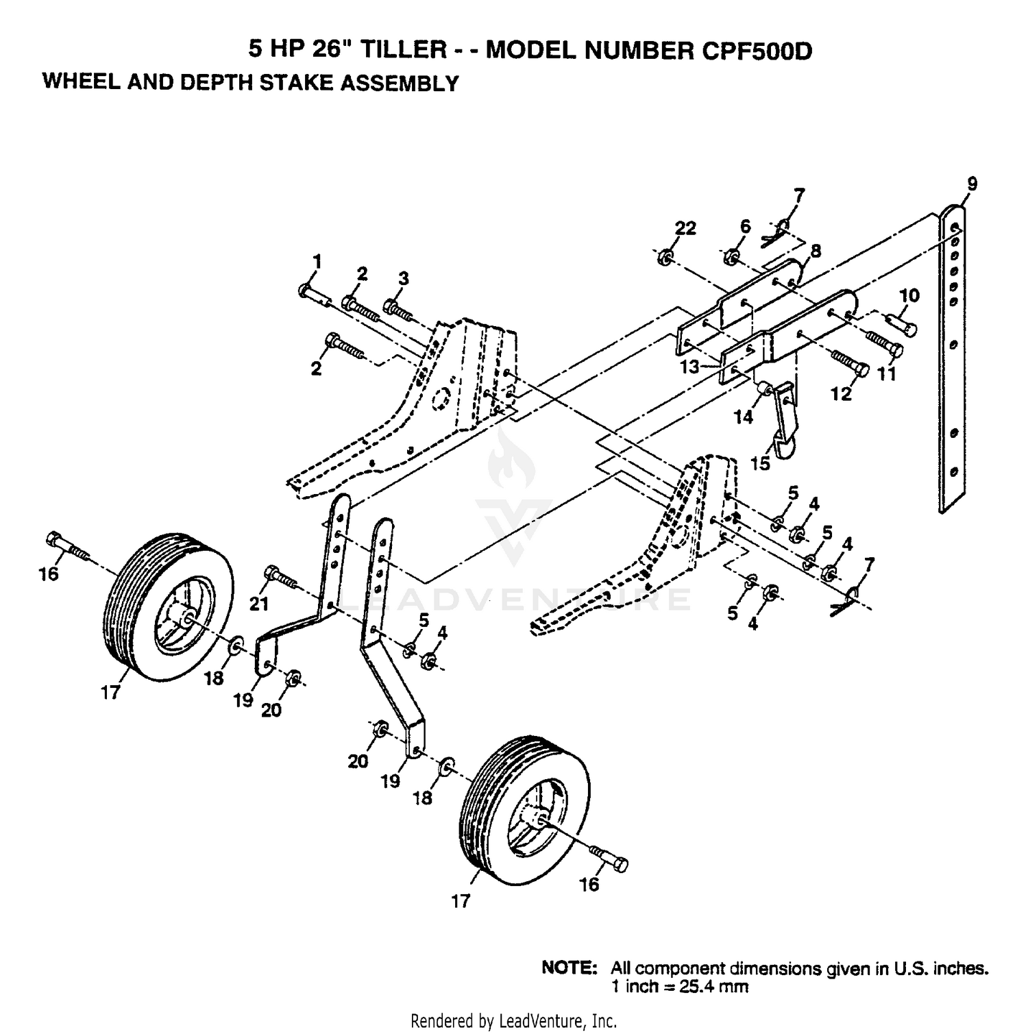 WHEEL AND DEPTH STAKE