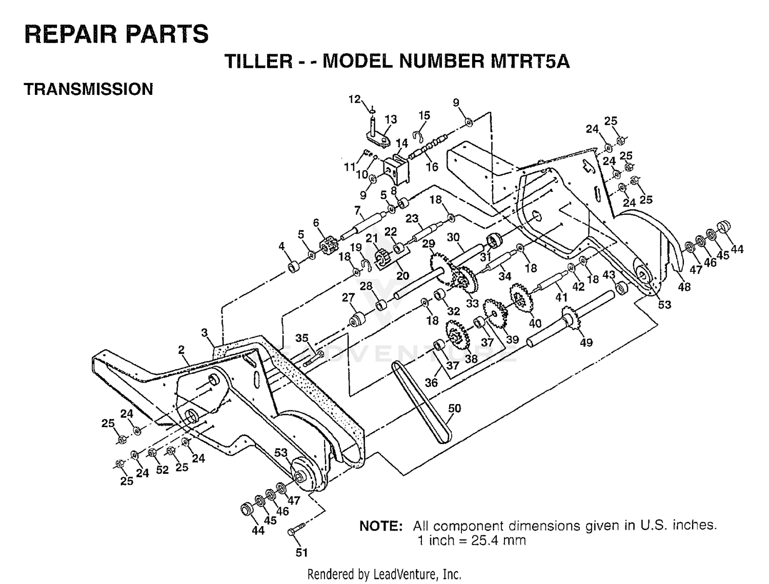 TILLER TRANSMISSION