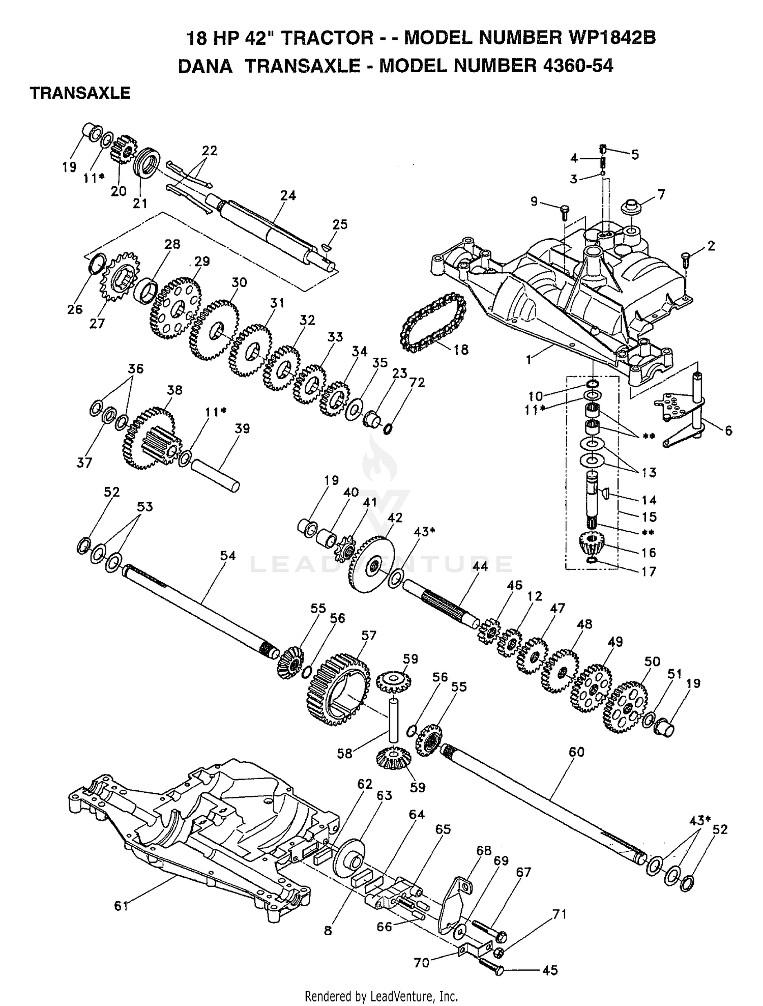 18 HP 42" TRANSAXLE