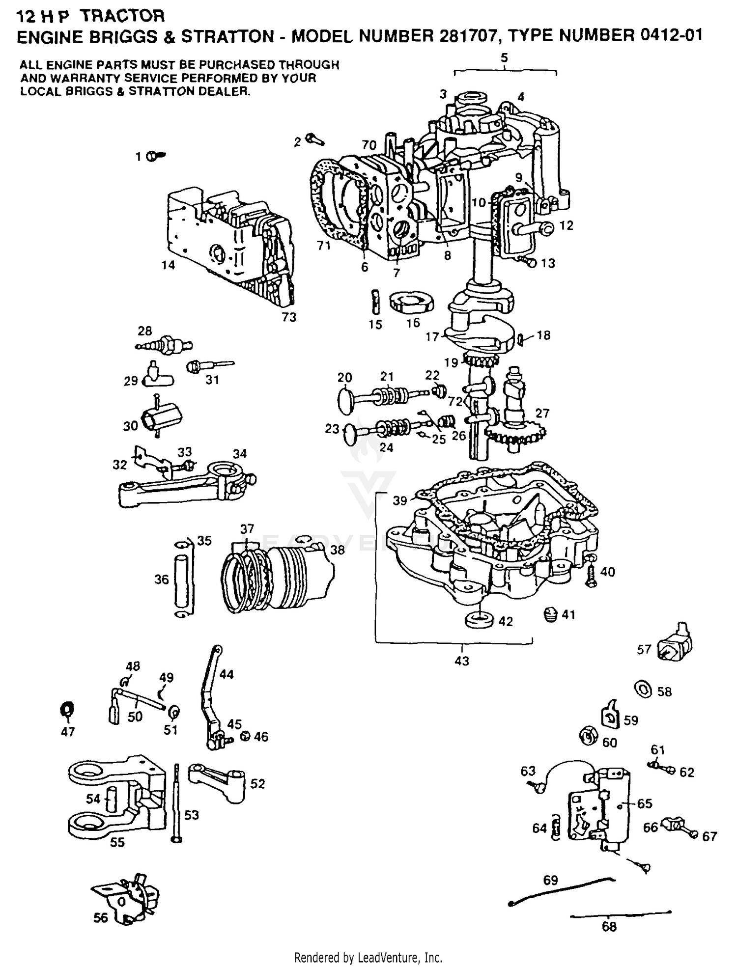 ENGINE BRIGGS AND STRATTON