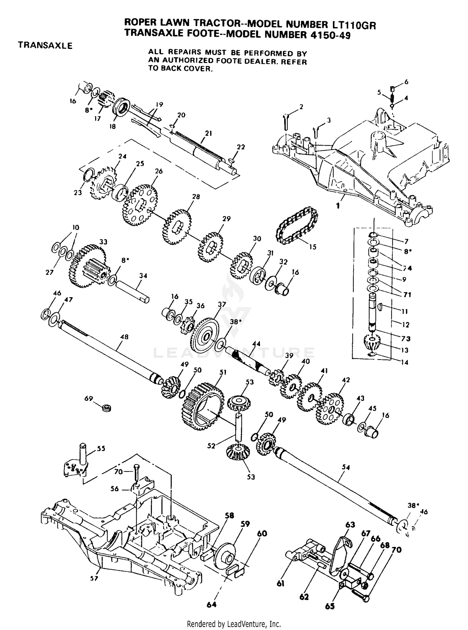 TRANSAXLE P/N BREAKOUT