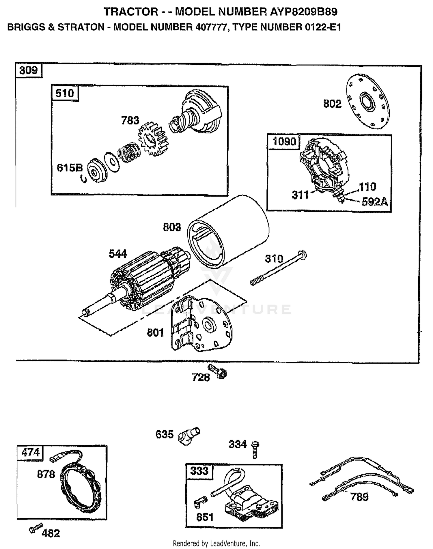 ENGINE BRIGGS AND STRATTON