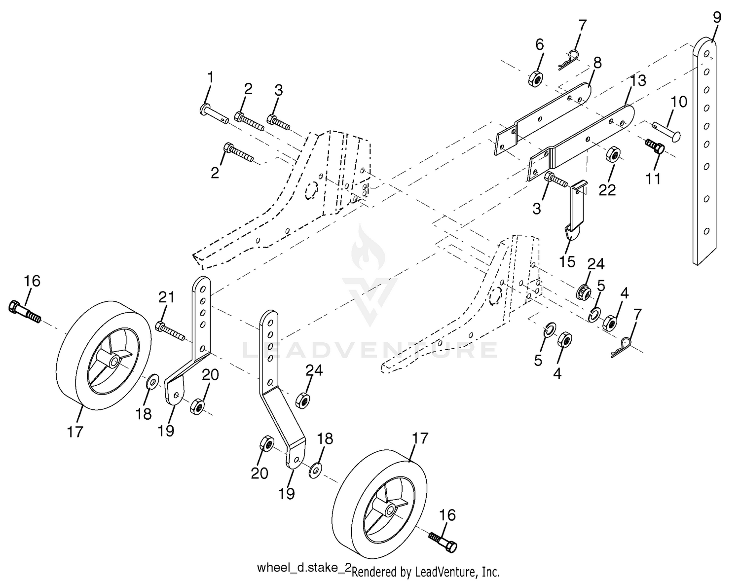 Wheel And Depth Stake Assembly