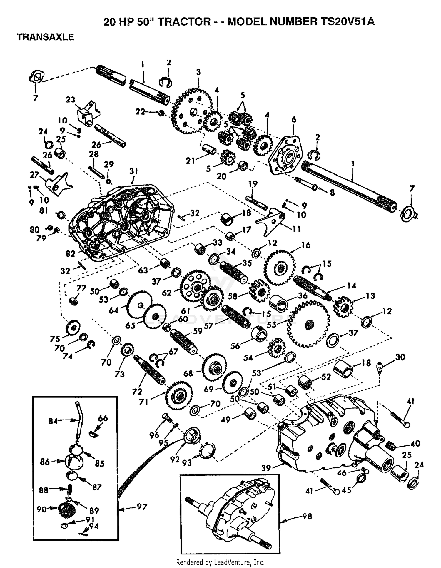 TRANSAXLE/20 HP 50"