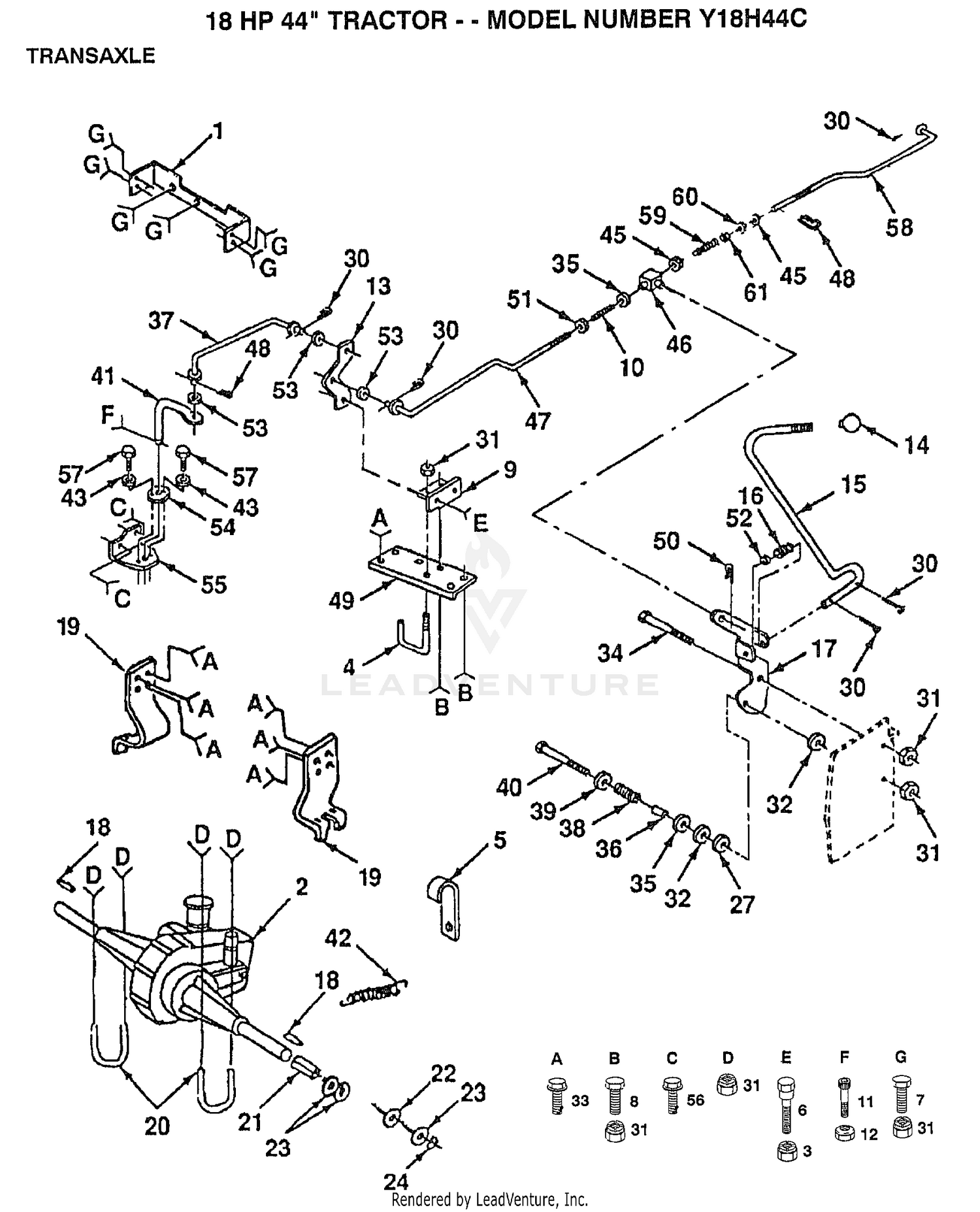 18HP 44" TRACTOR TRANSAXLE